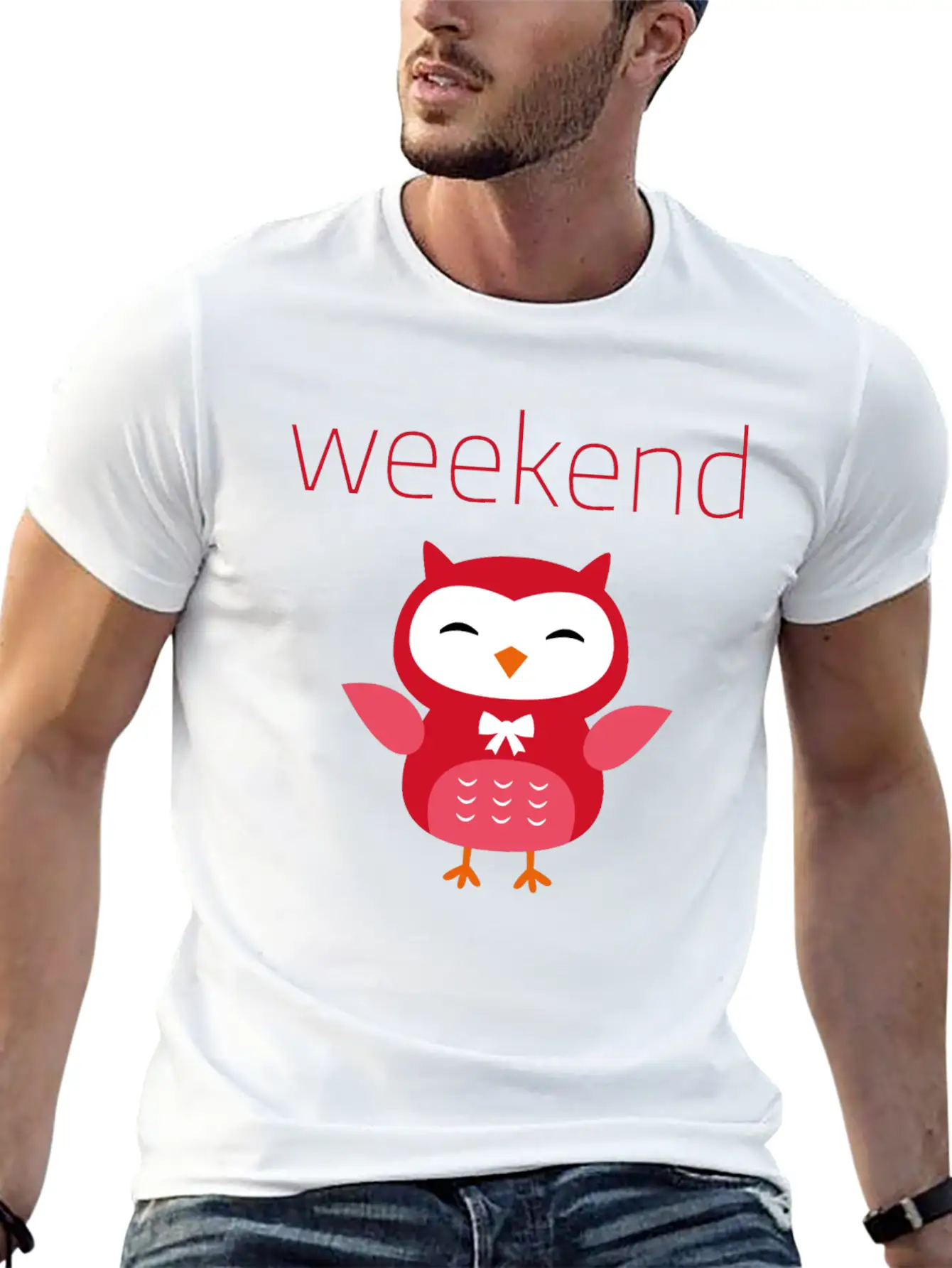 Weekend Owl Comfortable Minimalist Graphic Tee – Summer Style Essential