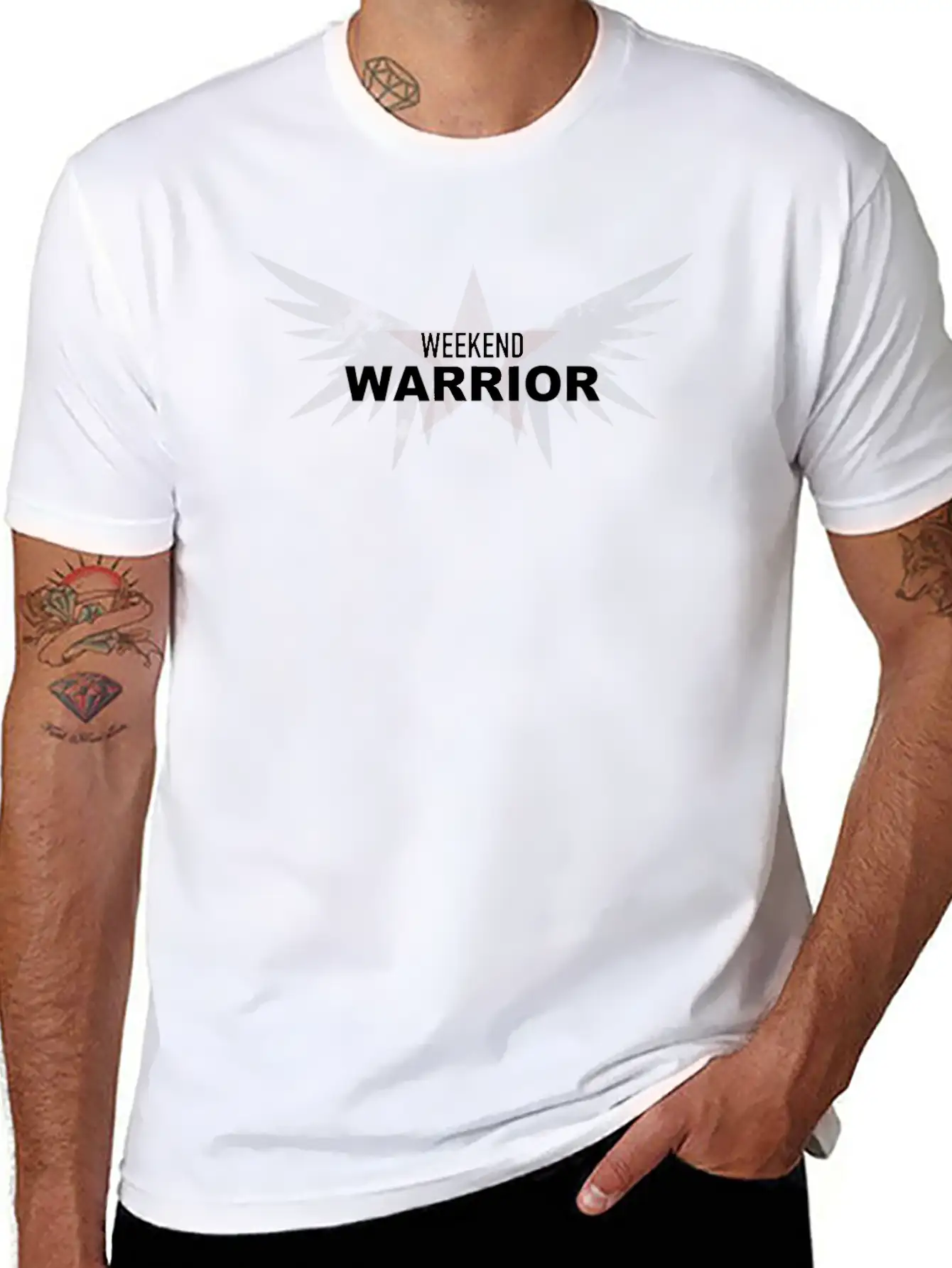 WEEKEND WARRIOR Hardstyle Rawstyle Hardcore Basic Graphic T-Shirt – Daily Comfort In Soft Cotton