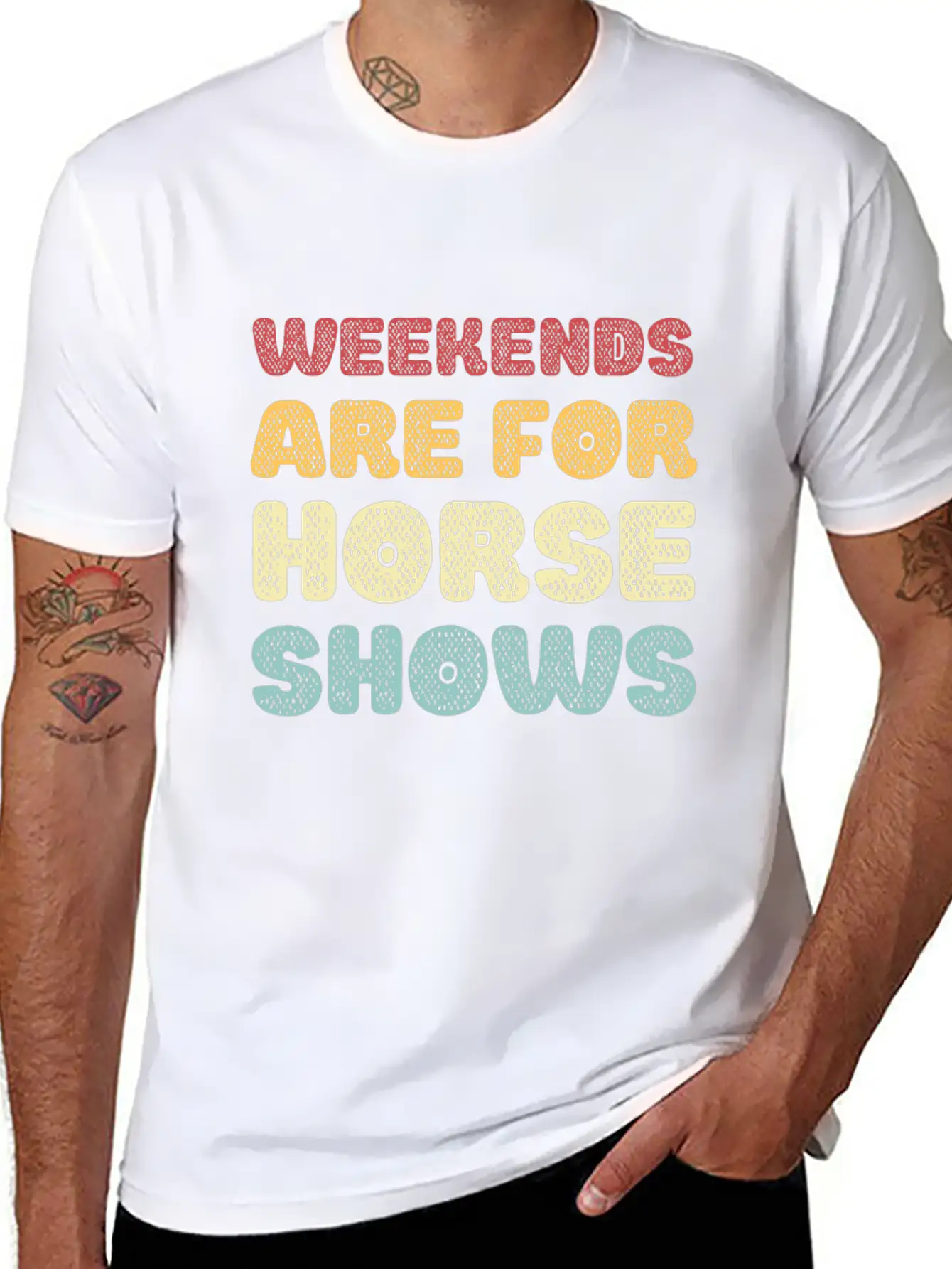 Weekends Are For Horse Shows Basic Graphic T-Shirt – Daily Comfort In Soft Cotton