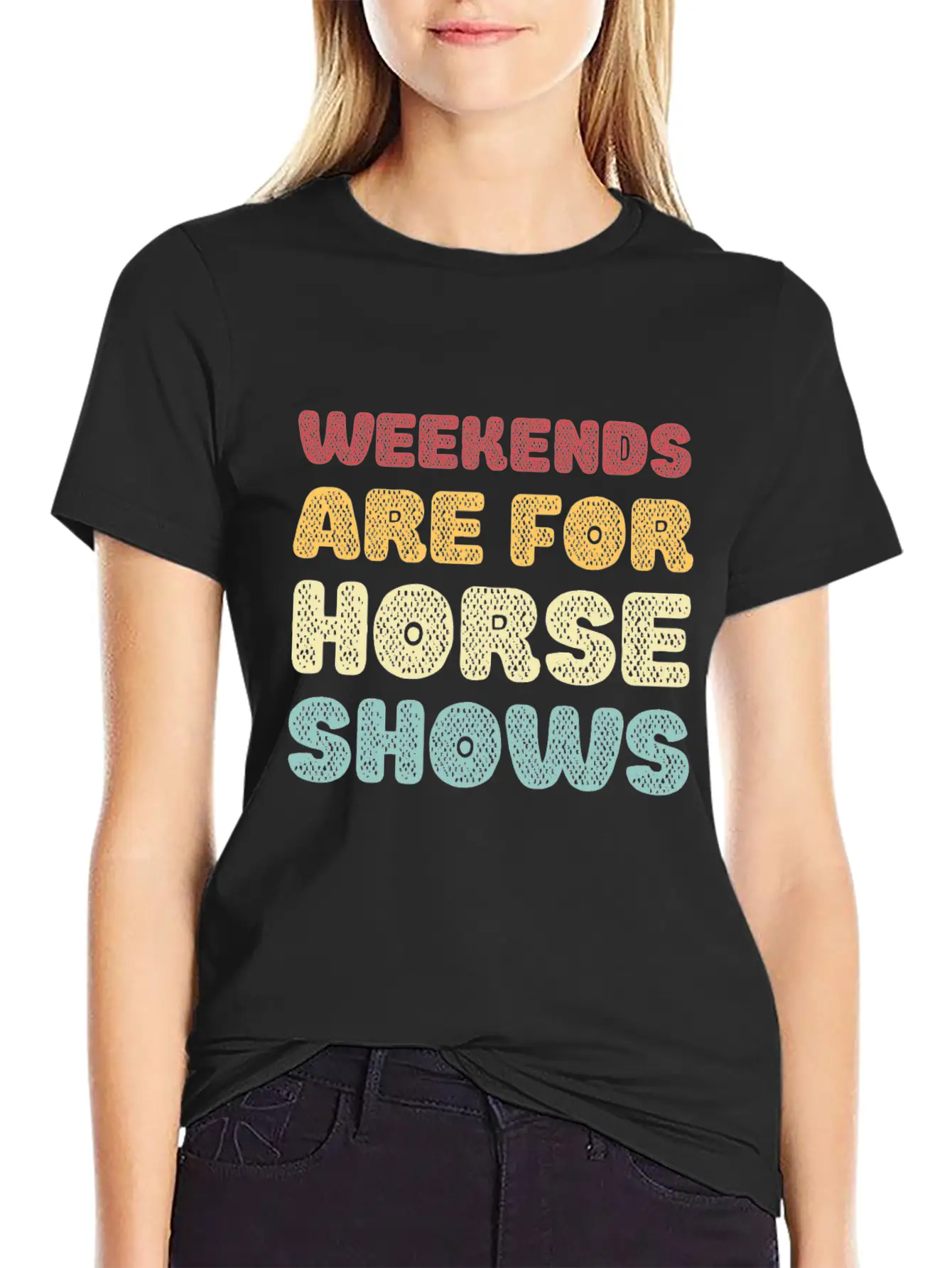 Weekends Are For Horse Shows Basic Graphic T-Shirt – Daily Comfort In Soft Cotton