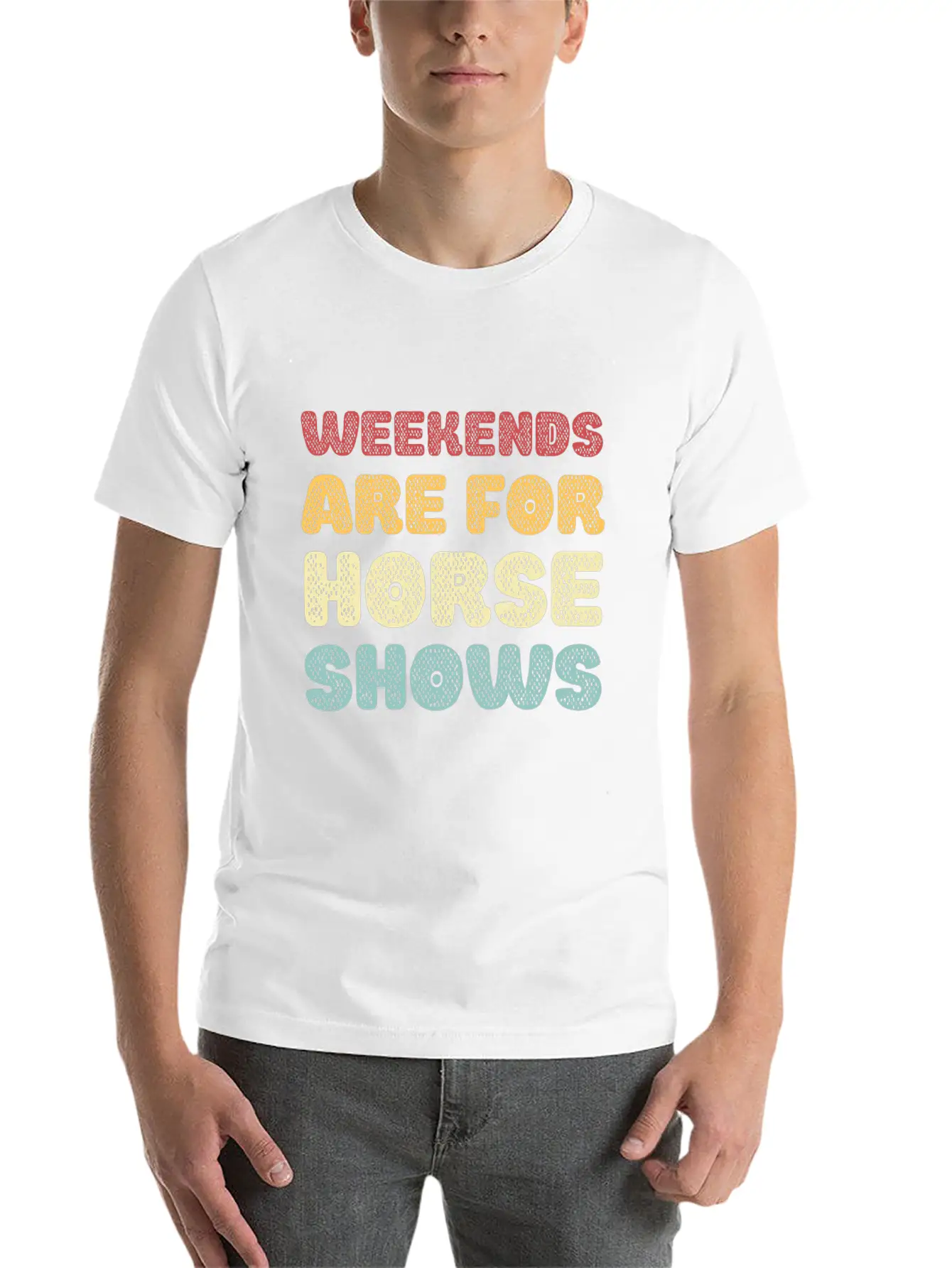 Weekends Are For Horse Shows Basic Graphic T-Shirt – Daily Comfort In Soft Cotton
