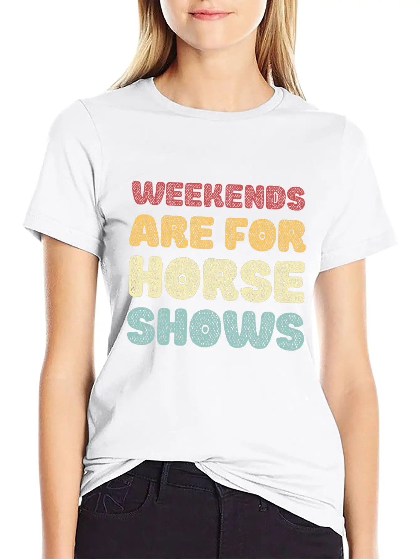 Weekends Are For Horse Shows Basic Graphic T-Shirt – Daily Comfort In Soft Cotton