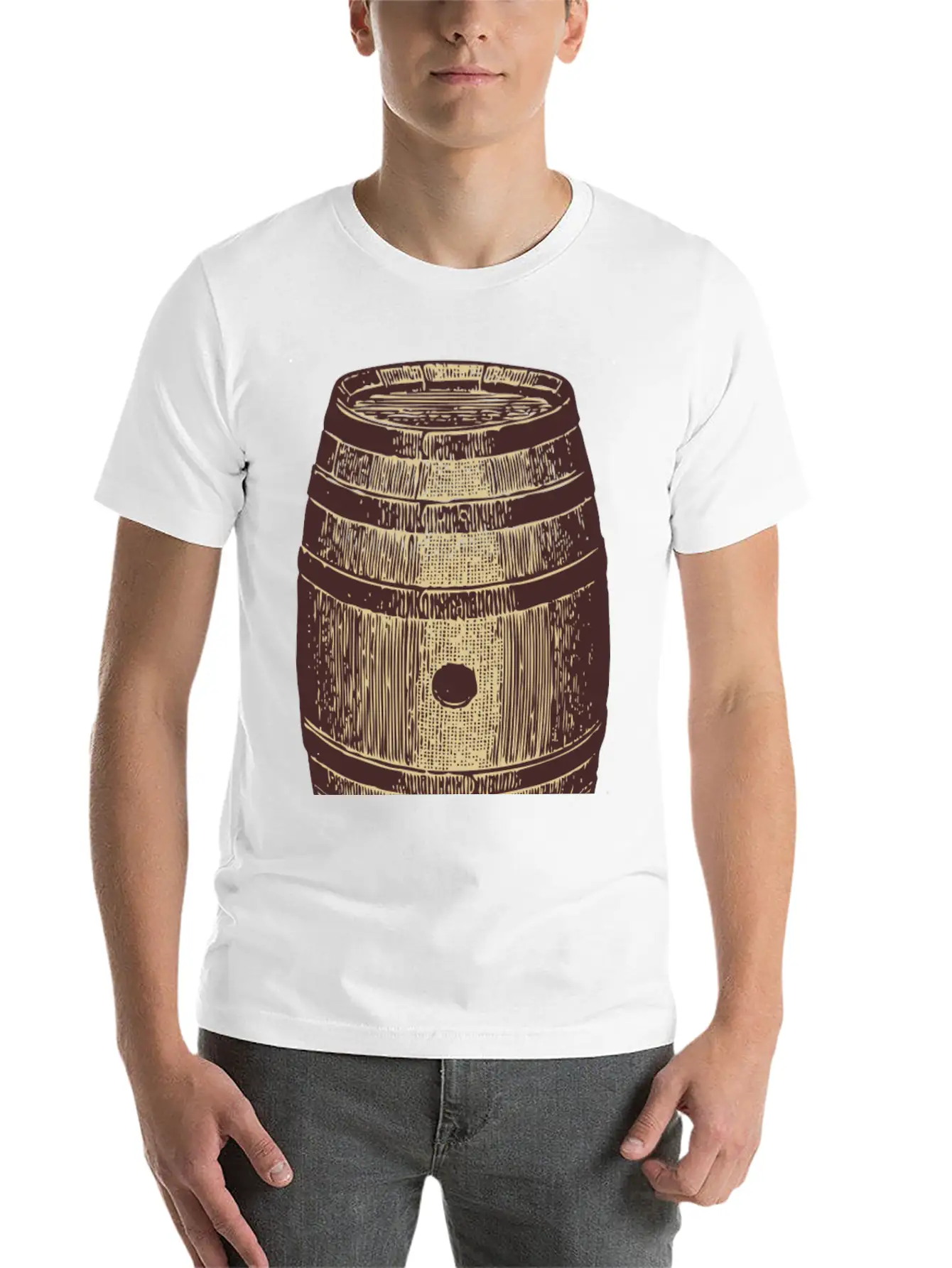 Wein Wine Flasche Glas Bottle Barrels Glasses19 Unisex Casual T-Shirt – Clean Design For Daily Comfort