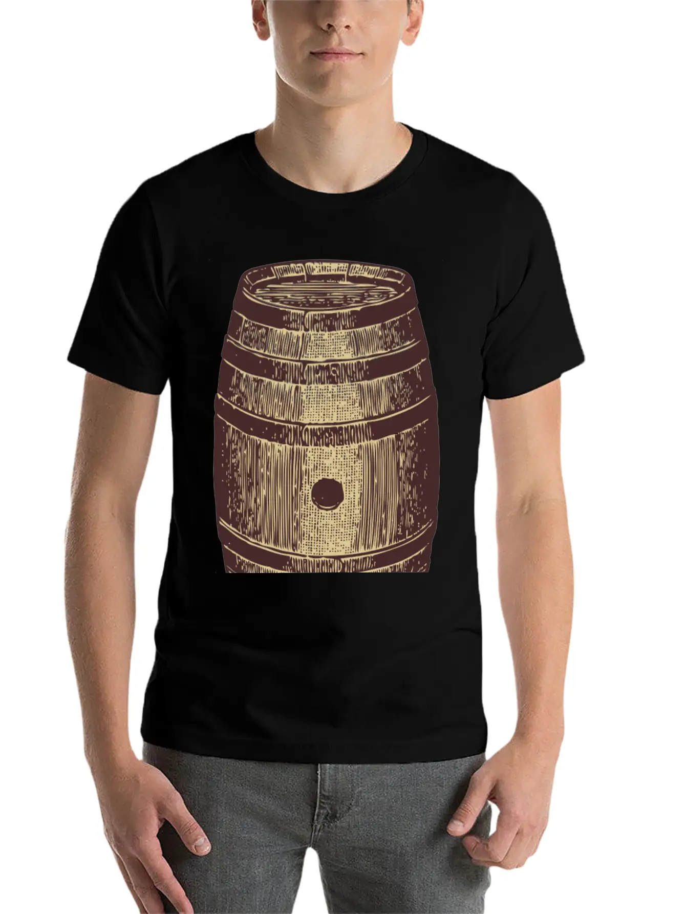 Wein Wine Flasche Glas Bottle Barrels Glasses19 Unisex Casual T-Shirt – Clean Design For Daily Comfort