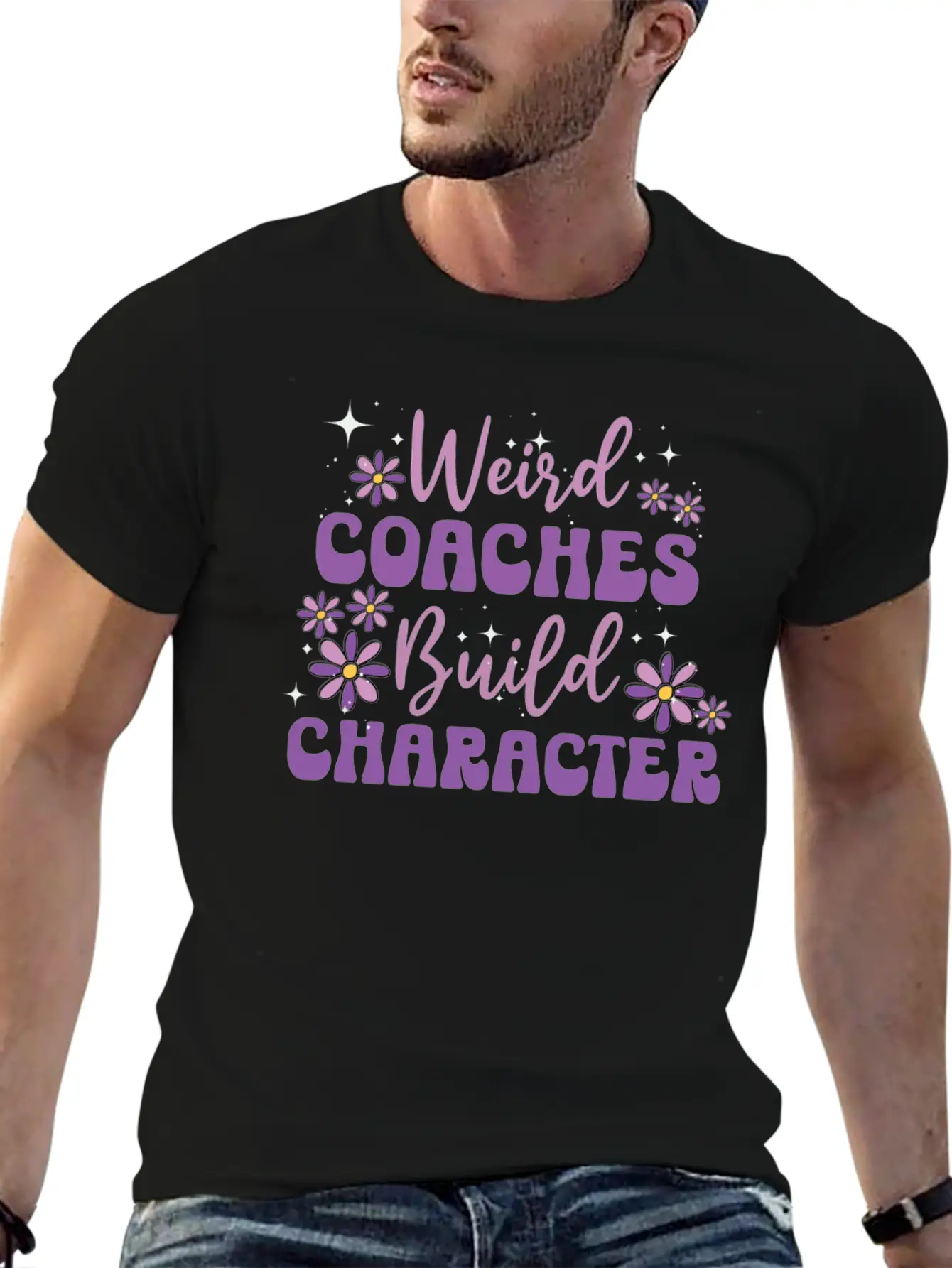 Weird Coaches Build Character Coach Lightweight Cotton T-Shirt – Daily Comfort Graphic Shirt