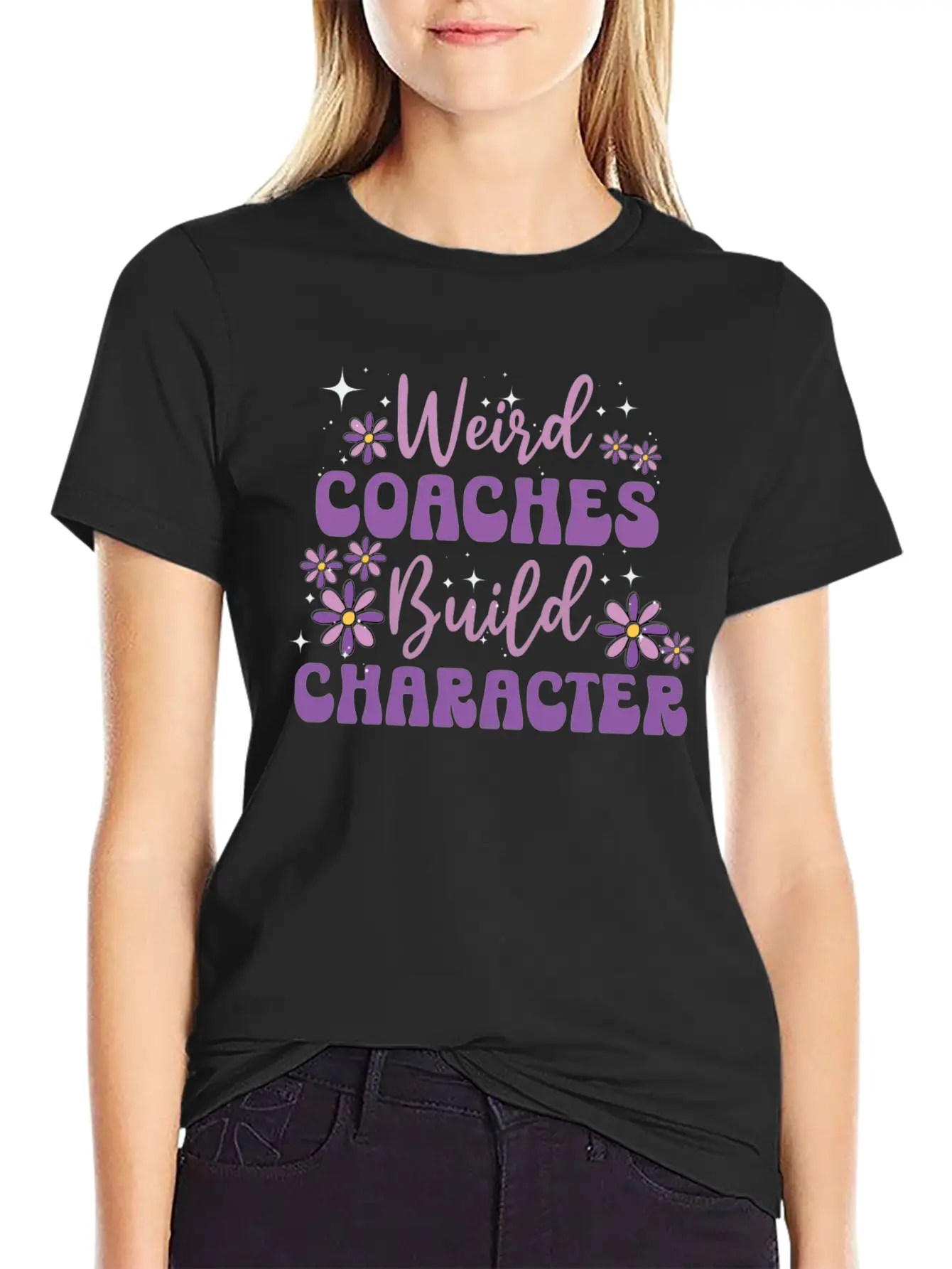 Weird Coaches Build Character Coach Lightweight Cotton T-Shirt – Daily Comfort Graphic Shirt