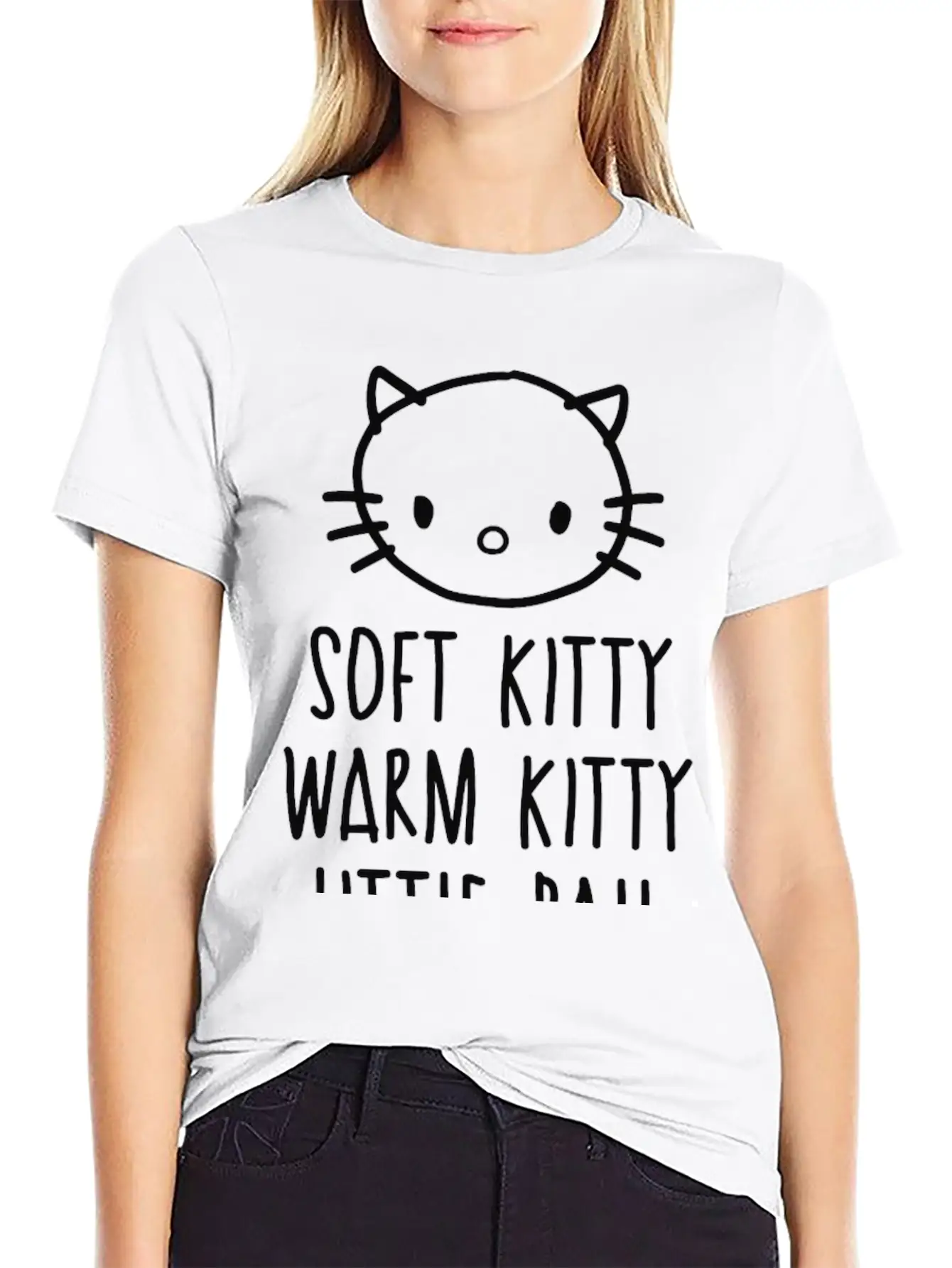 Weird Kitty Stylish Everyday T-Shirt – Unisex Basic Cotton Tee