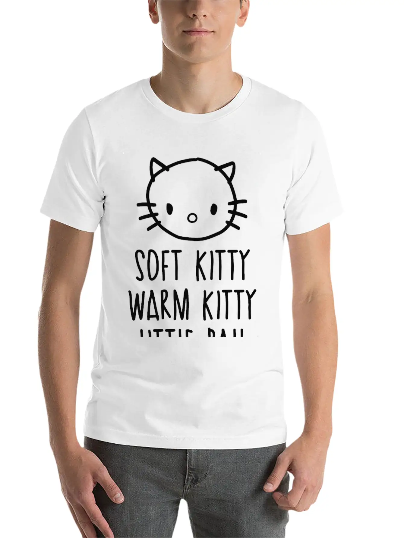 Weird Kitty Stylish Everyday T-Shirt – Unisex Basic Cotton Tee