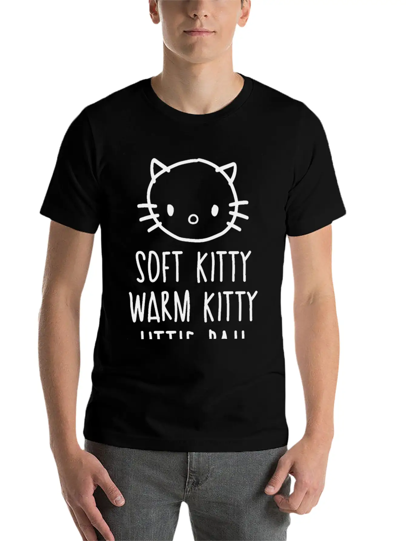 Weird Kitty Stylish Everyday T-Shirt – Unisex Basic Cotton Tee