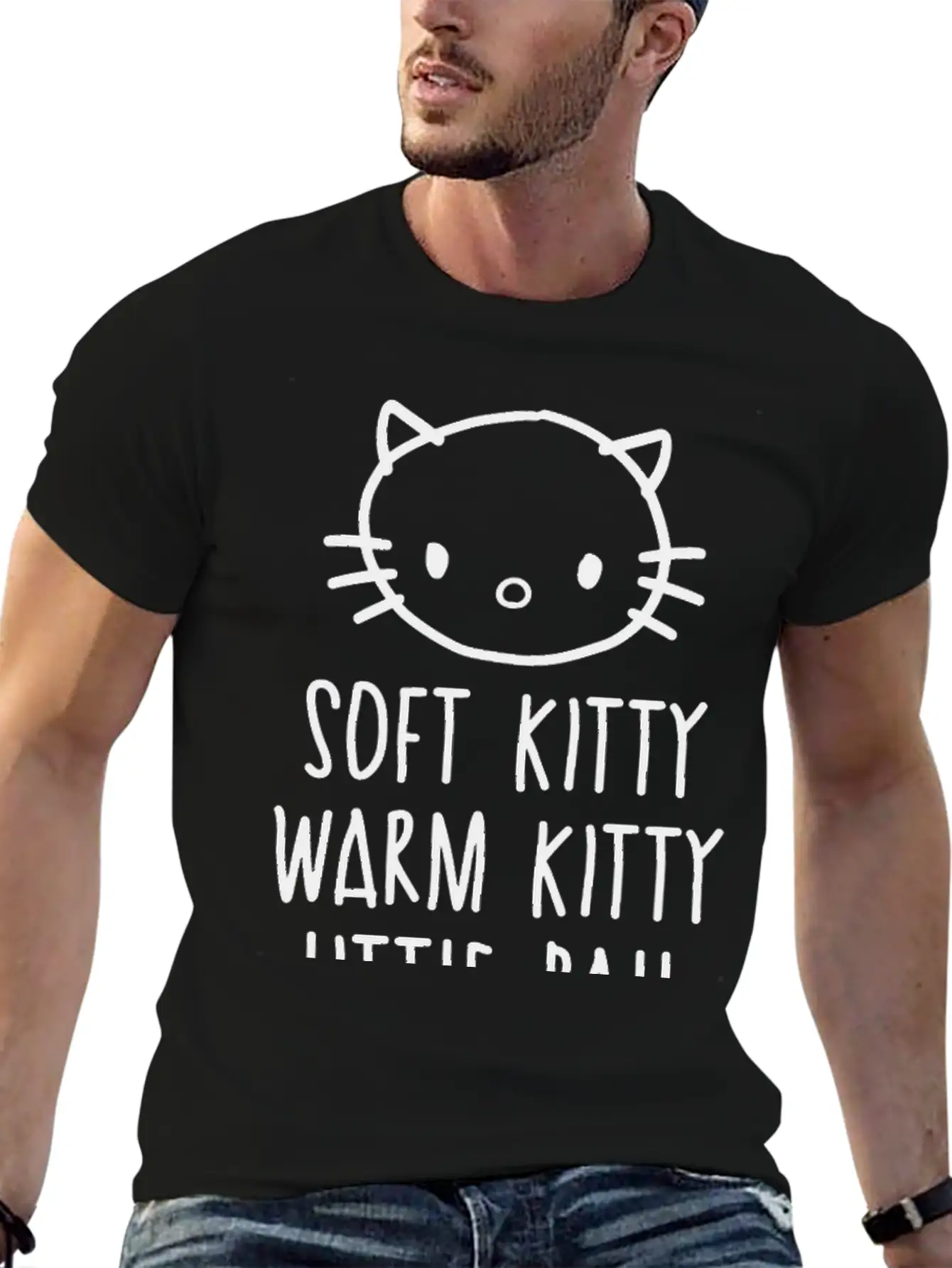 Weird Kitty Stylish Everyday T-Shirt – Unisex Basic Cotton Tee