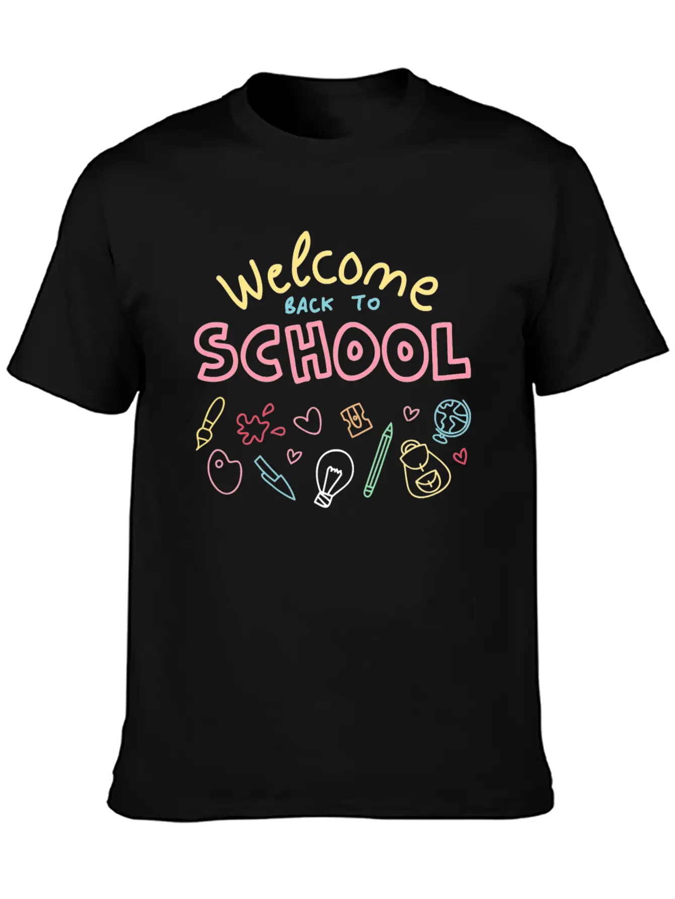 Welcome Back To School TShirt Funny Student And Te Stylish Everyday T-Shirt – Unisex Basic Cotton Tee