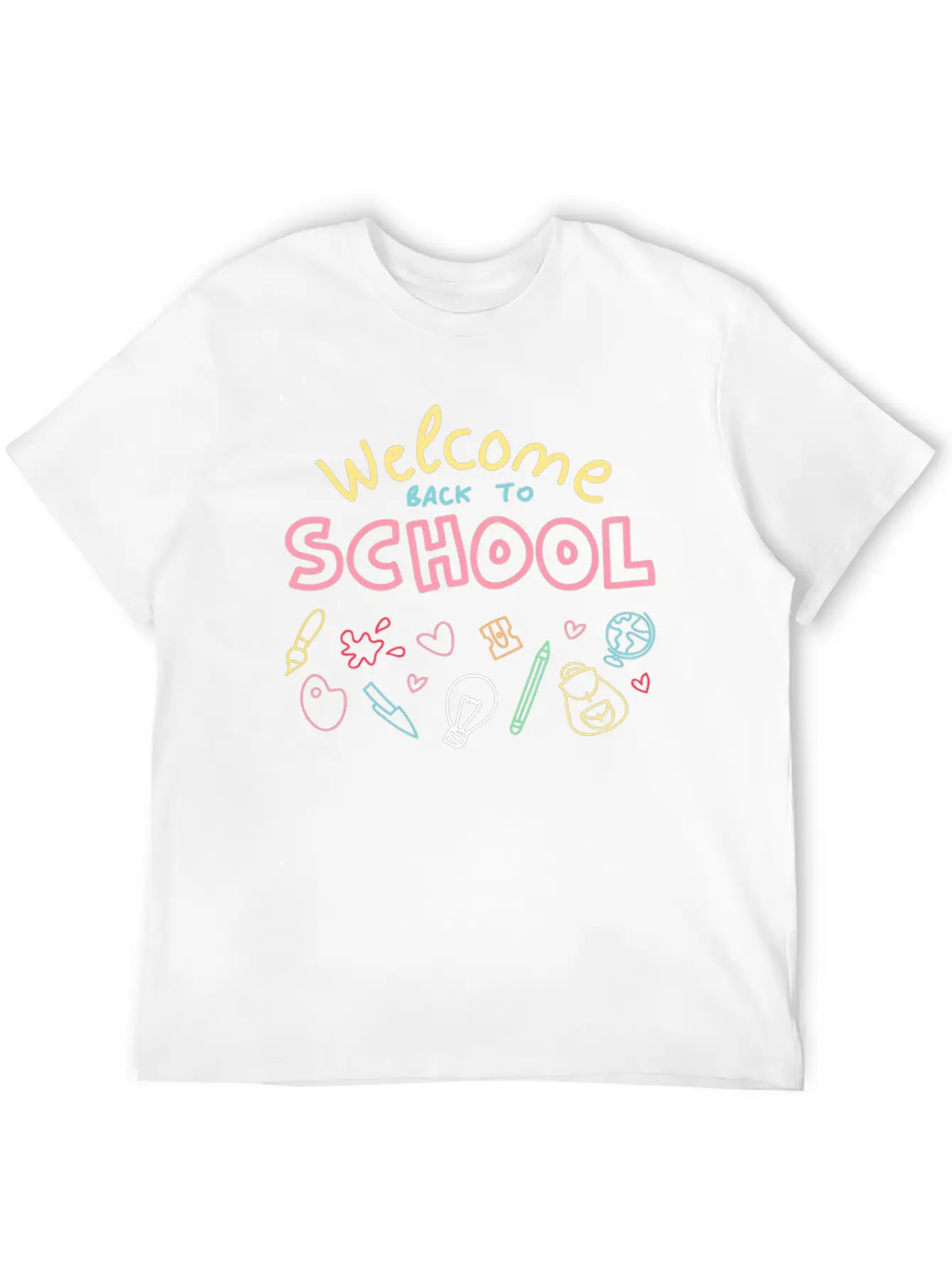 Welcome Back To School TShirt Funny Student And Te Stylish Everyday T-Shirt – Unisex Basic Cotton Tee