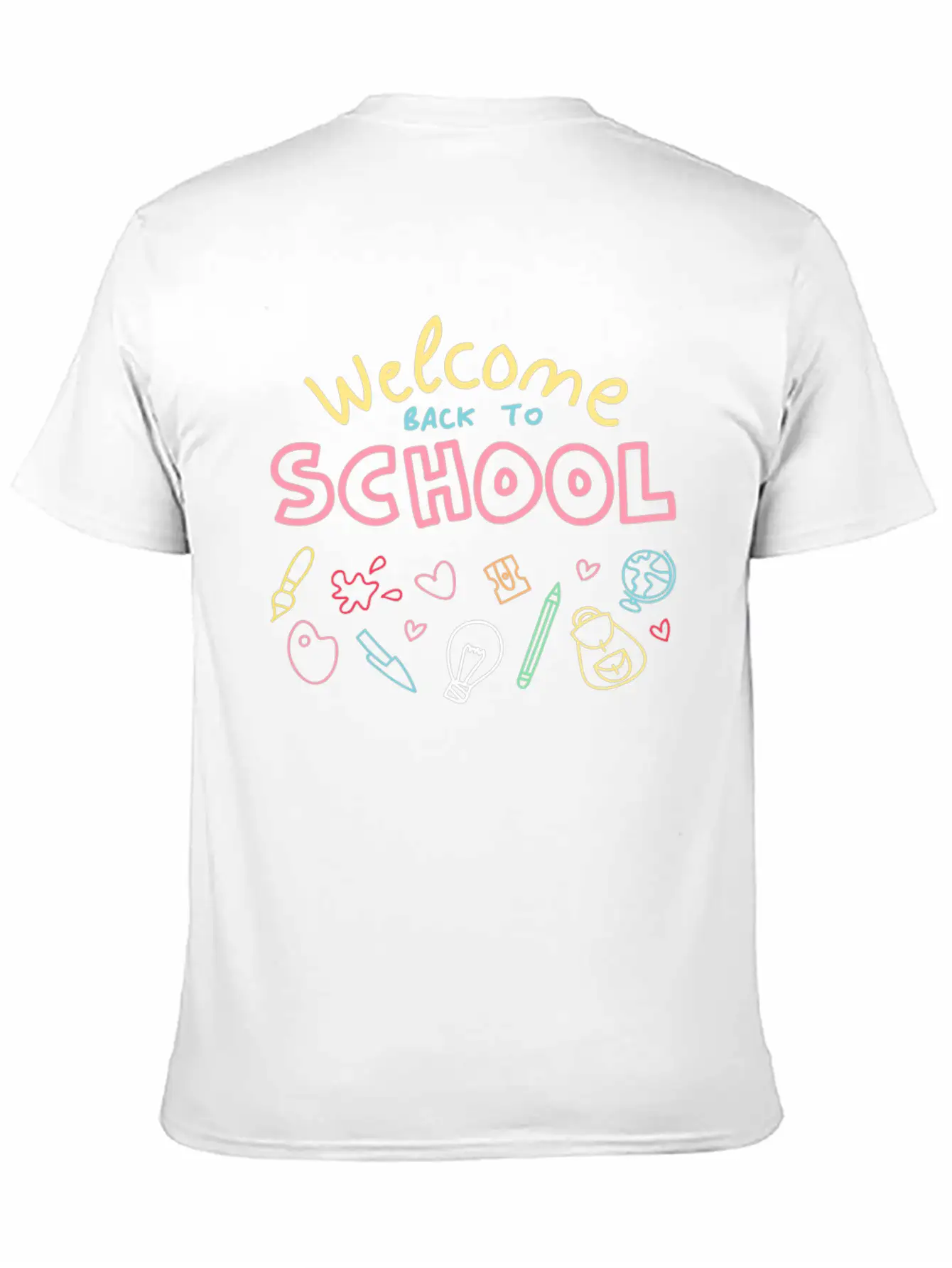 Welcome Back To School TShirt Funny Student And Te Stylish Everyday T-Shirt – Unisex Basic Cotton Tee