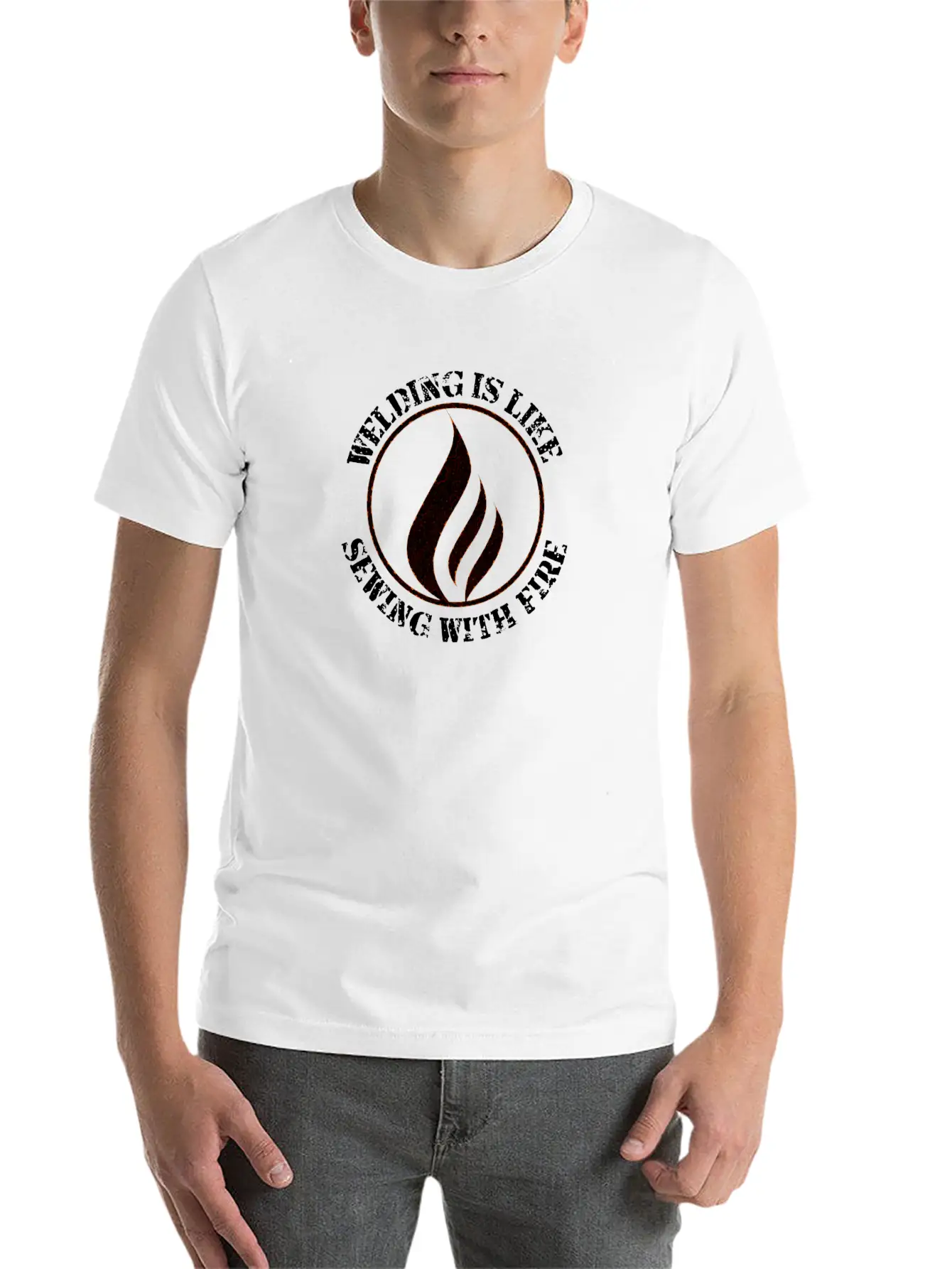 Welding Is Like Sewing With Fire Stylish Everyday T-Shirt – Unisex Basic Cotton Tee