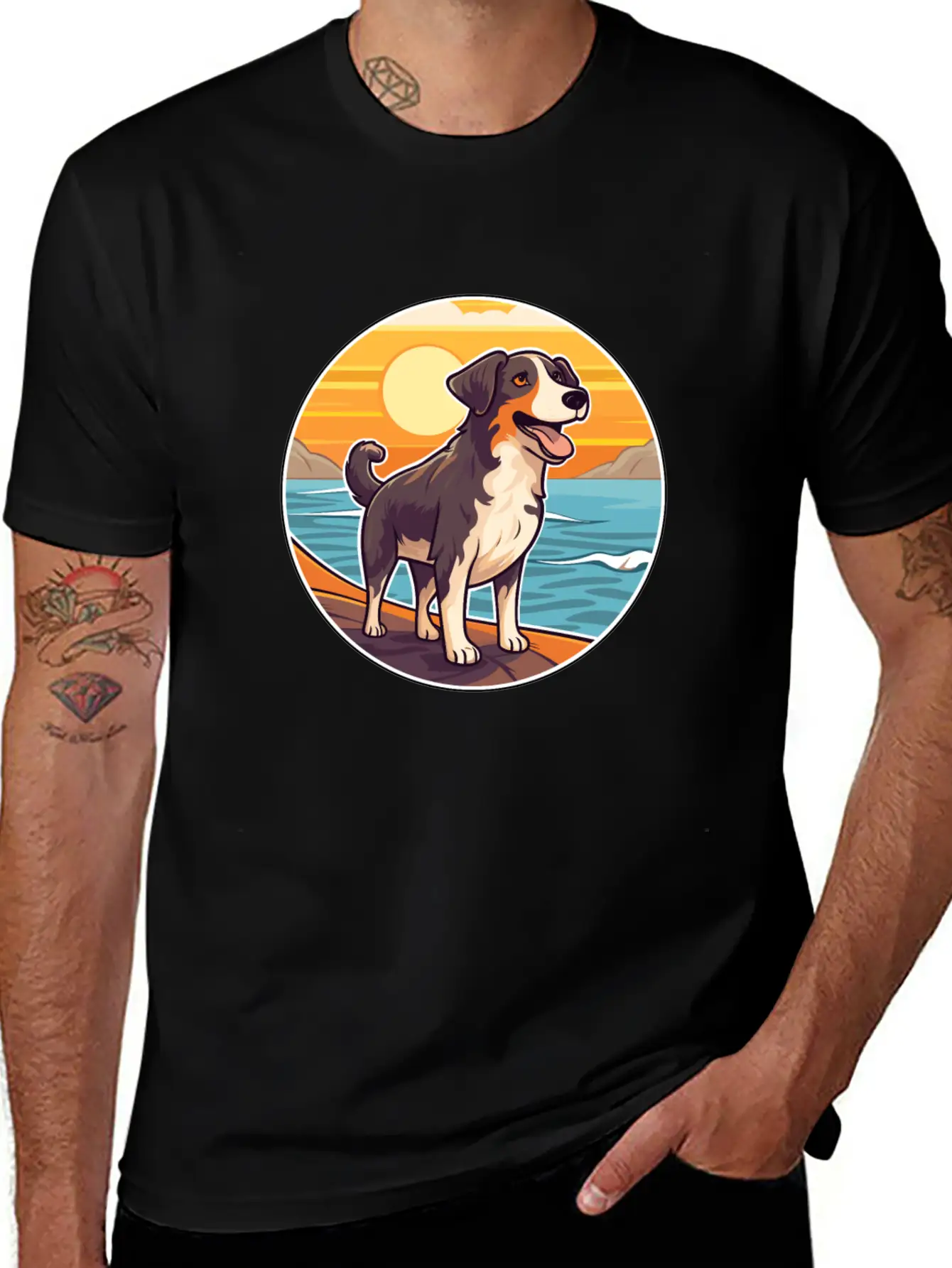 Welsh SheepDog Dog Breed Cartoon Kawaii Clipart Classic Fit Graphic Tee For Daily Comfort – Unisex Cotton Shirt