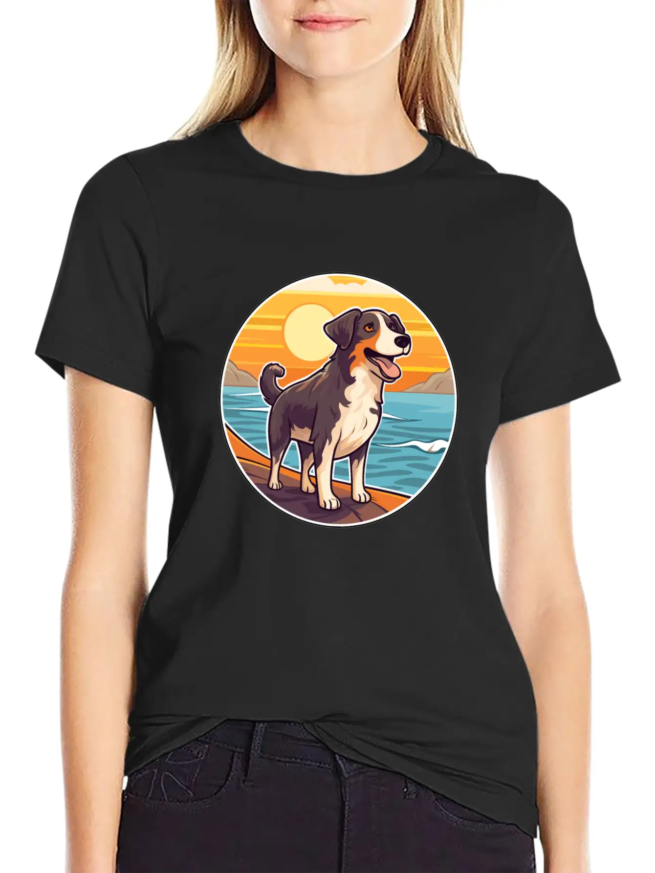 Welsh SheepDog Dog Breed Cartoon Kawaii Clipart Classic Fit Graphic Tee For Daily Comfort – Unisex Cotton Shirt