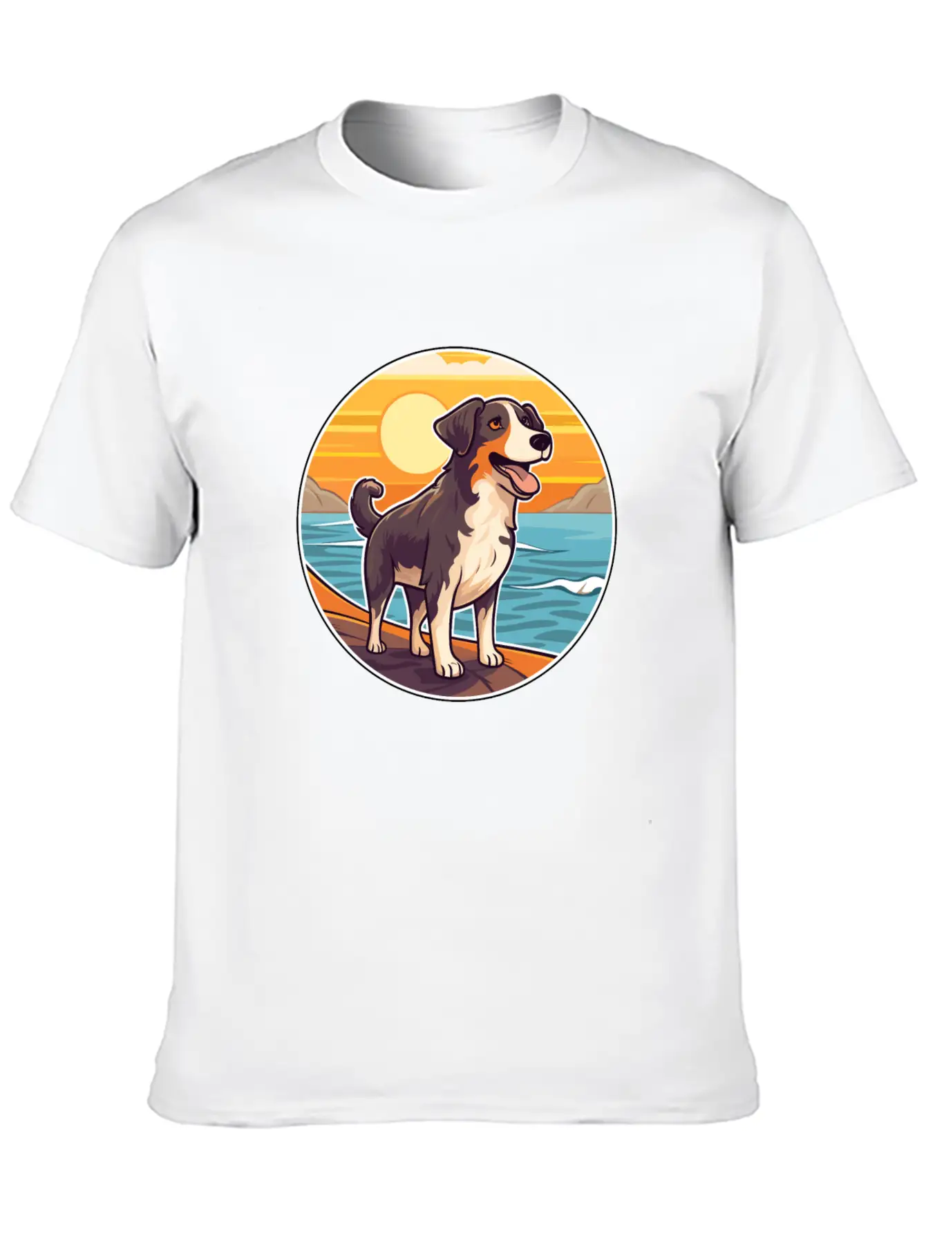 Welsh SheepDog Dog Breed Cartoon Kawaii Clipart Classic Fit Graphic Tee For Daily Comfort – Unisex Cotton Shirt