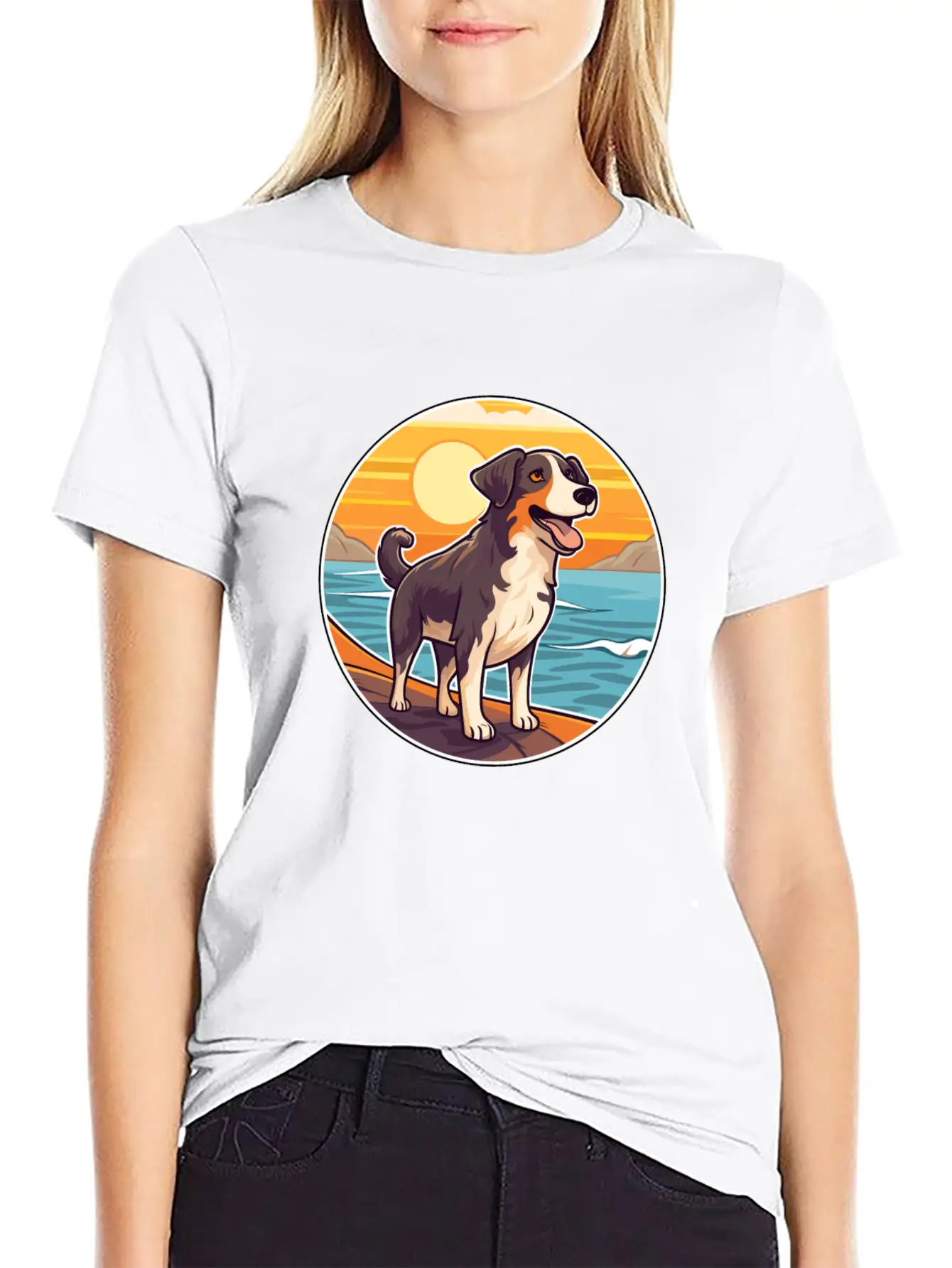 Welsh SheepDog Dog Breed Cartoon Kawaii Clipart Classic Fit Graphic Tee For Daily Comfort – Unisex Cotton Shirt