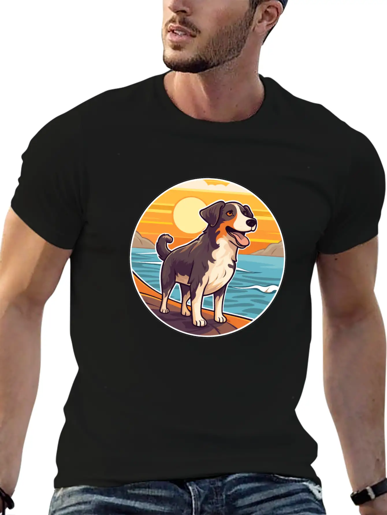 Welsh SheepDog Dog Breed Cartoon Kawaii Clipart Classic Fit Graphic Tee For Daily Comfort – Unisex Cotton Shirt