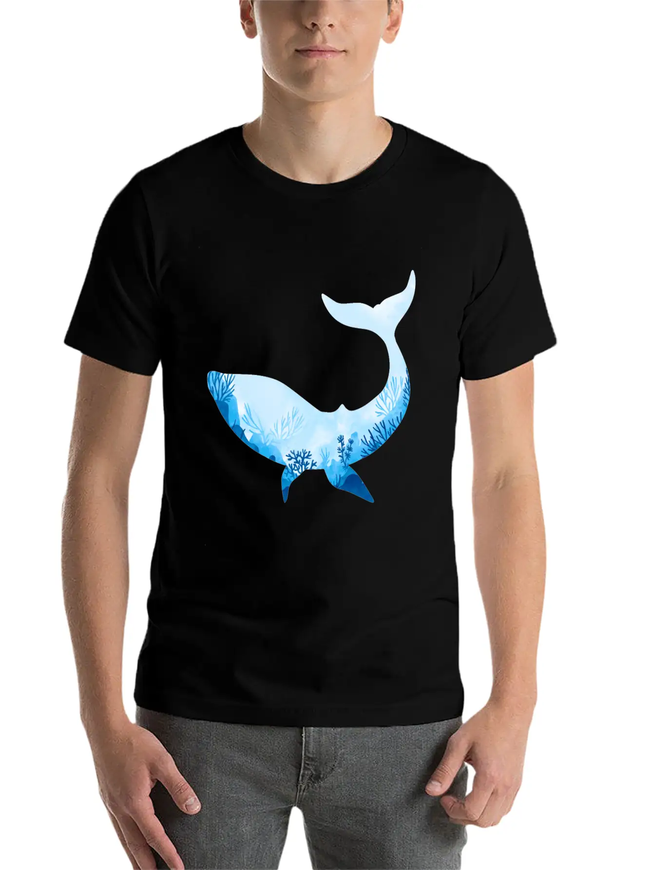 Whale With Ocean Diver Design Love Scuba Diving Basic Graphic T-Shirt – Daily Comfort In Soft Cotton