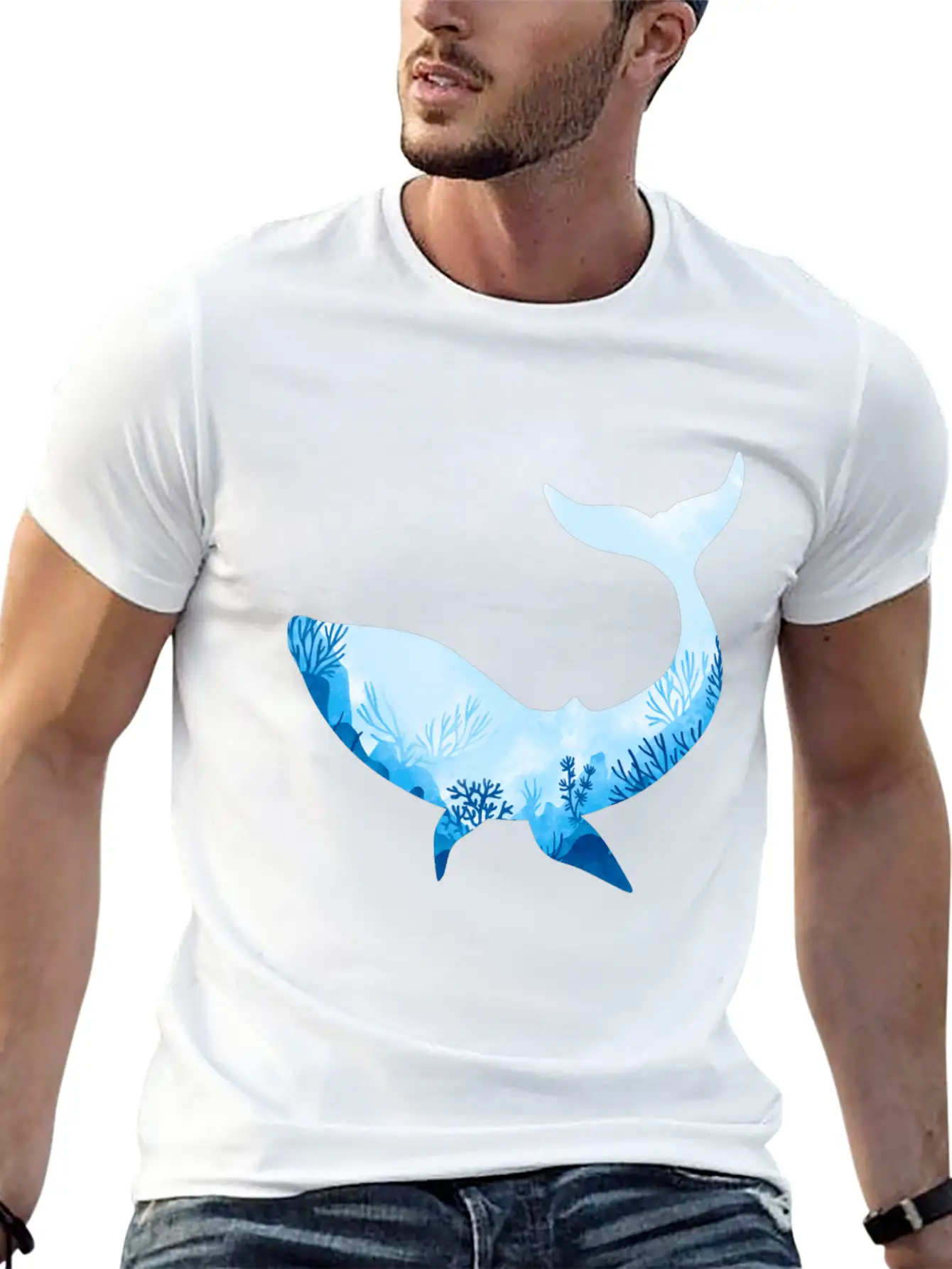 Whale With Ocean Diver Design Love Scuba Diving Basic Graphic T-Shirt – Daily Comfort In Soft Cotton