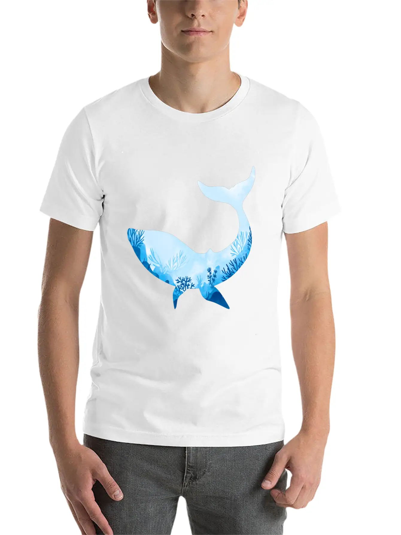Whale With Ocean Diver Design Love Scuba Diving Basic Graphic T-Shirt – Daily Comfort In Soft Cotton