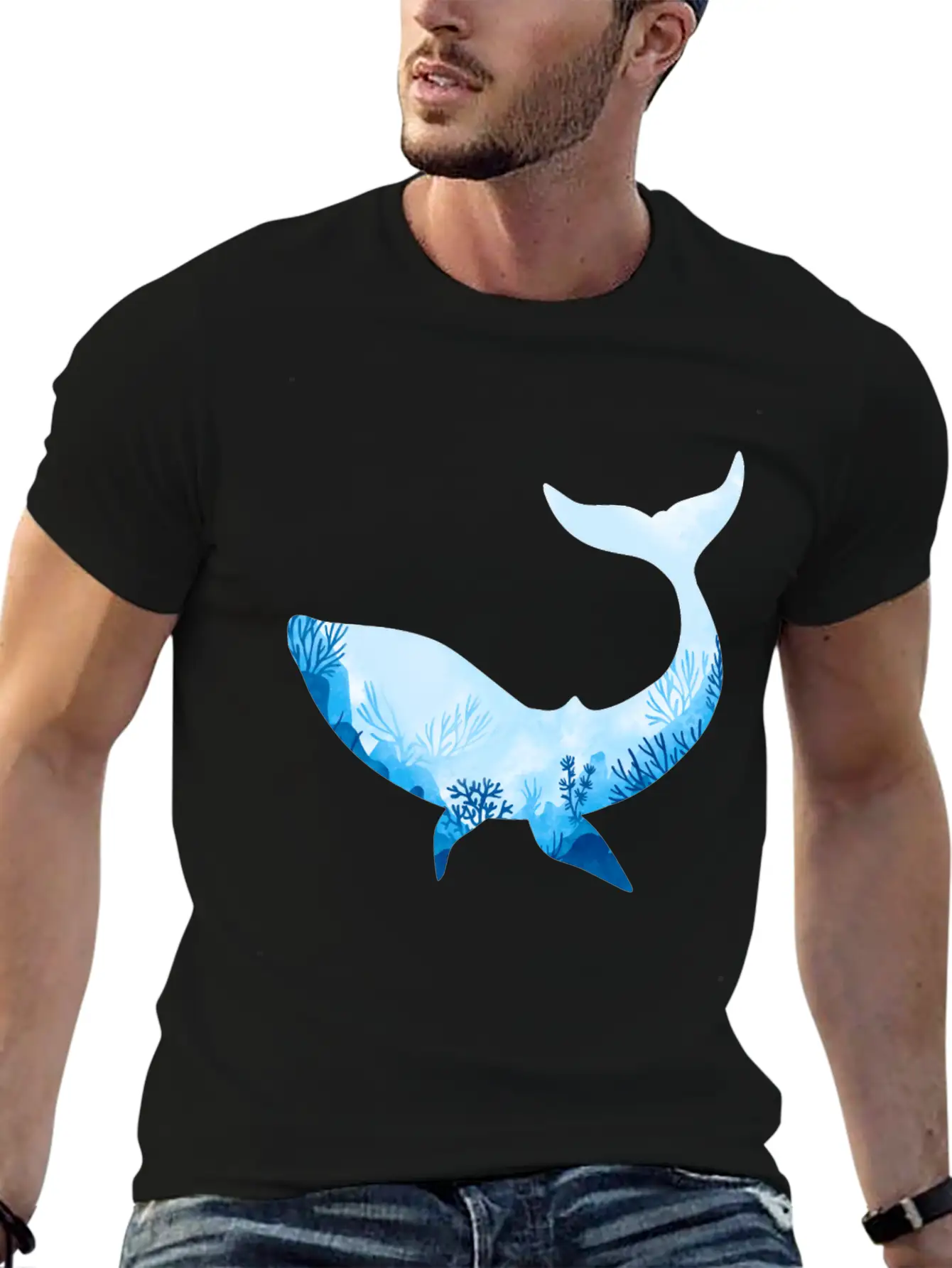 Whale With Ocean Diver Design Love Scuba Diving Basic Graphic T-Shirt – Daily Comfort In Soft Cotton
