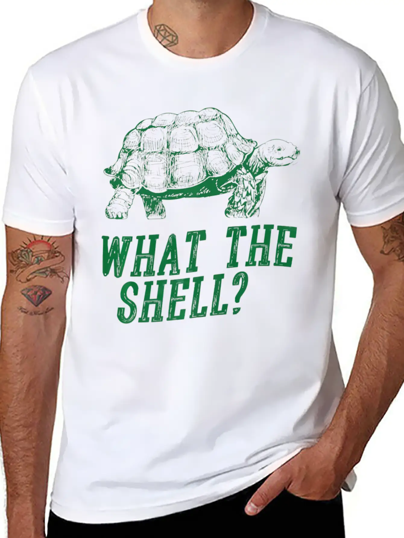What The Shell Turtley Tortoise Turtle Funny Essential Cotton Tee For Daily Outfits – Unisex Style