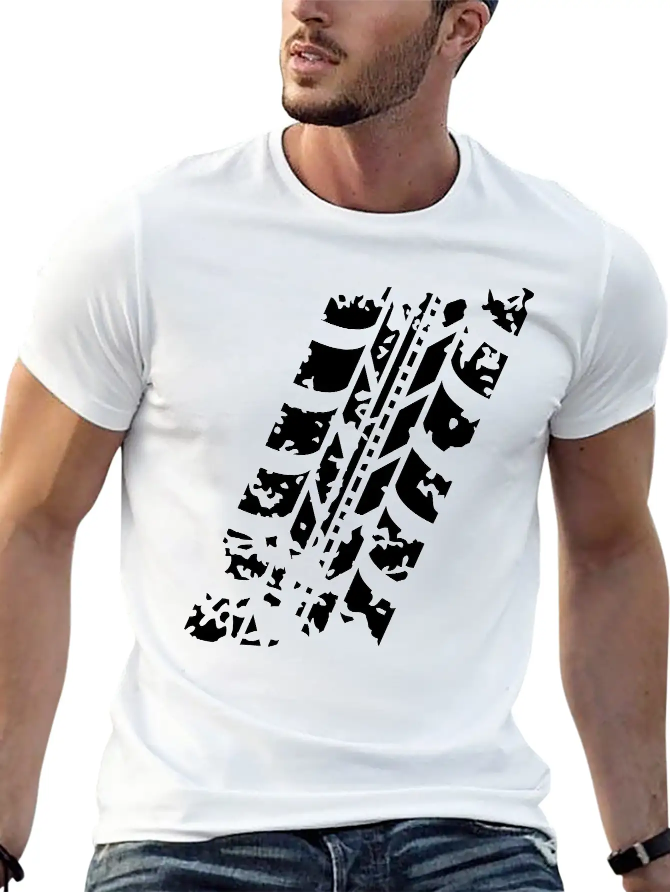 Wheel Track Lightweight Cotton T-Shirt – Daily Comfort Graphic Shirt