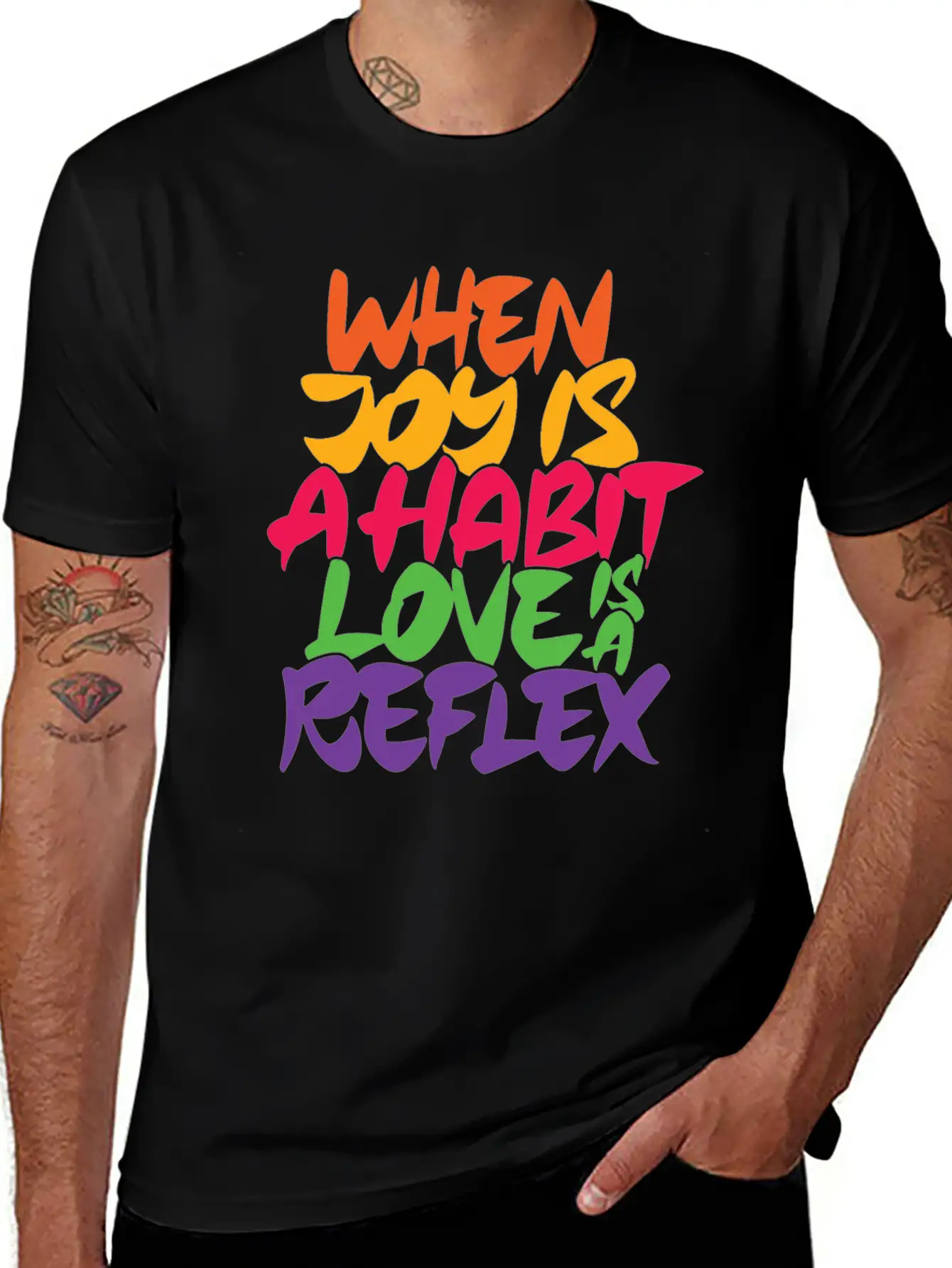 When Joy Is A Habit Love Is A Reflex Unisex Casual T-Shirt – Clean Design For Daily Comfort