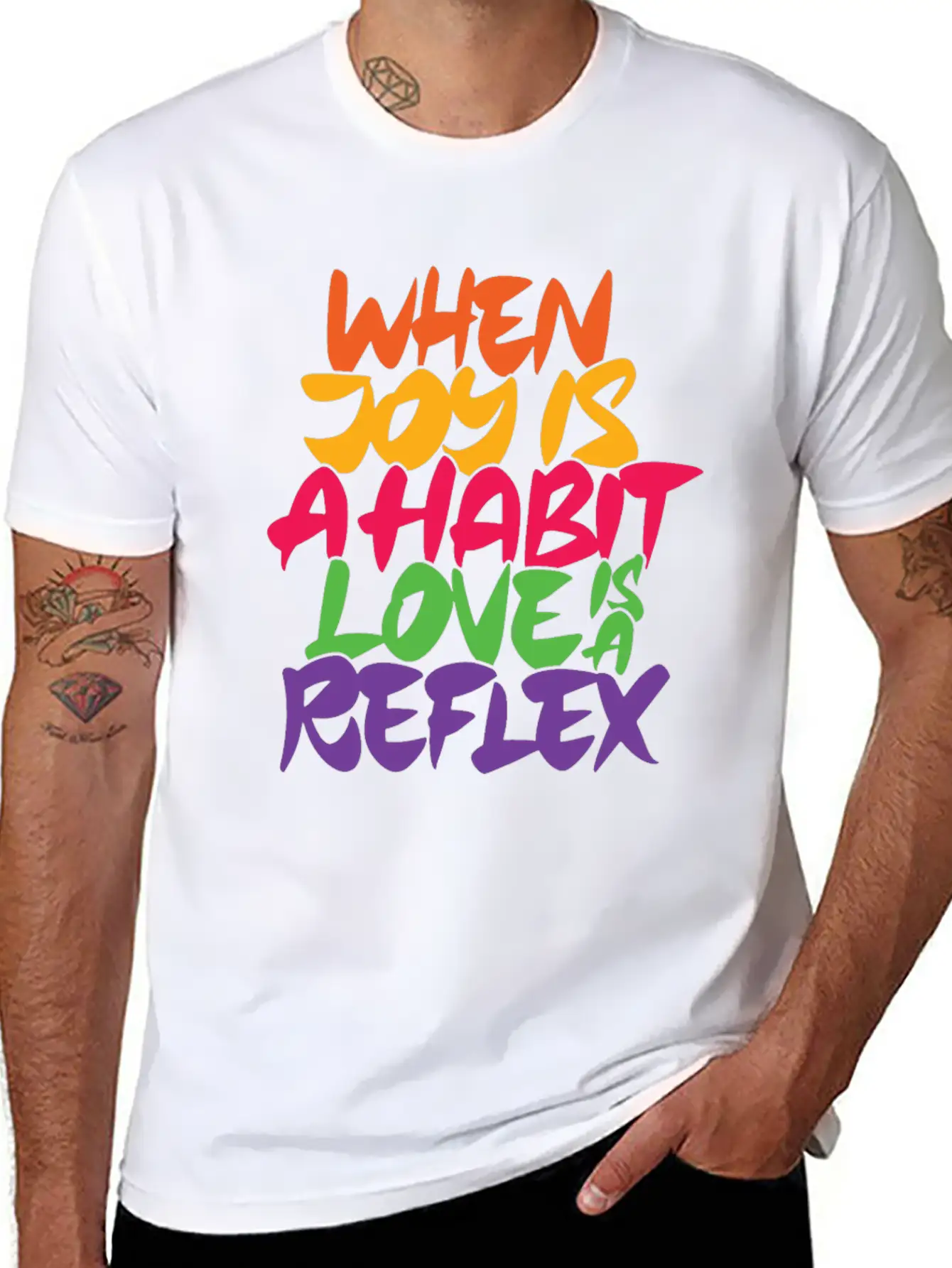 When Joy Is A Habit Love Is A Reflex Unisex Casual T-Shirt – Clean Design For Daily Comfort