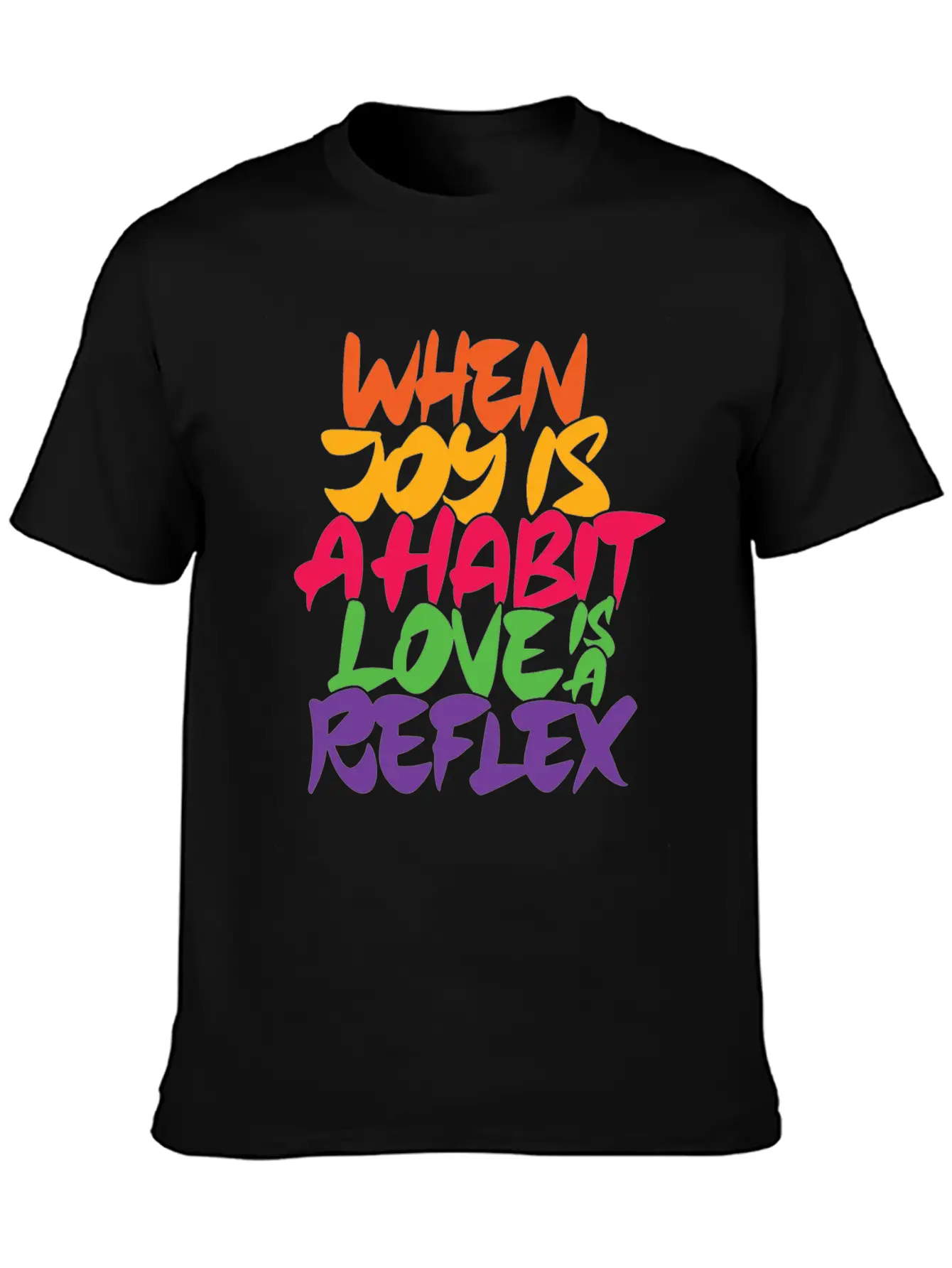 When Joy Is A Habit Love Is A Reflex Unisex Casual T-Shirt – Clean Design For Daily Comfort