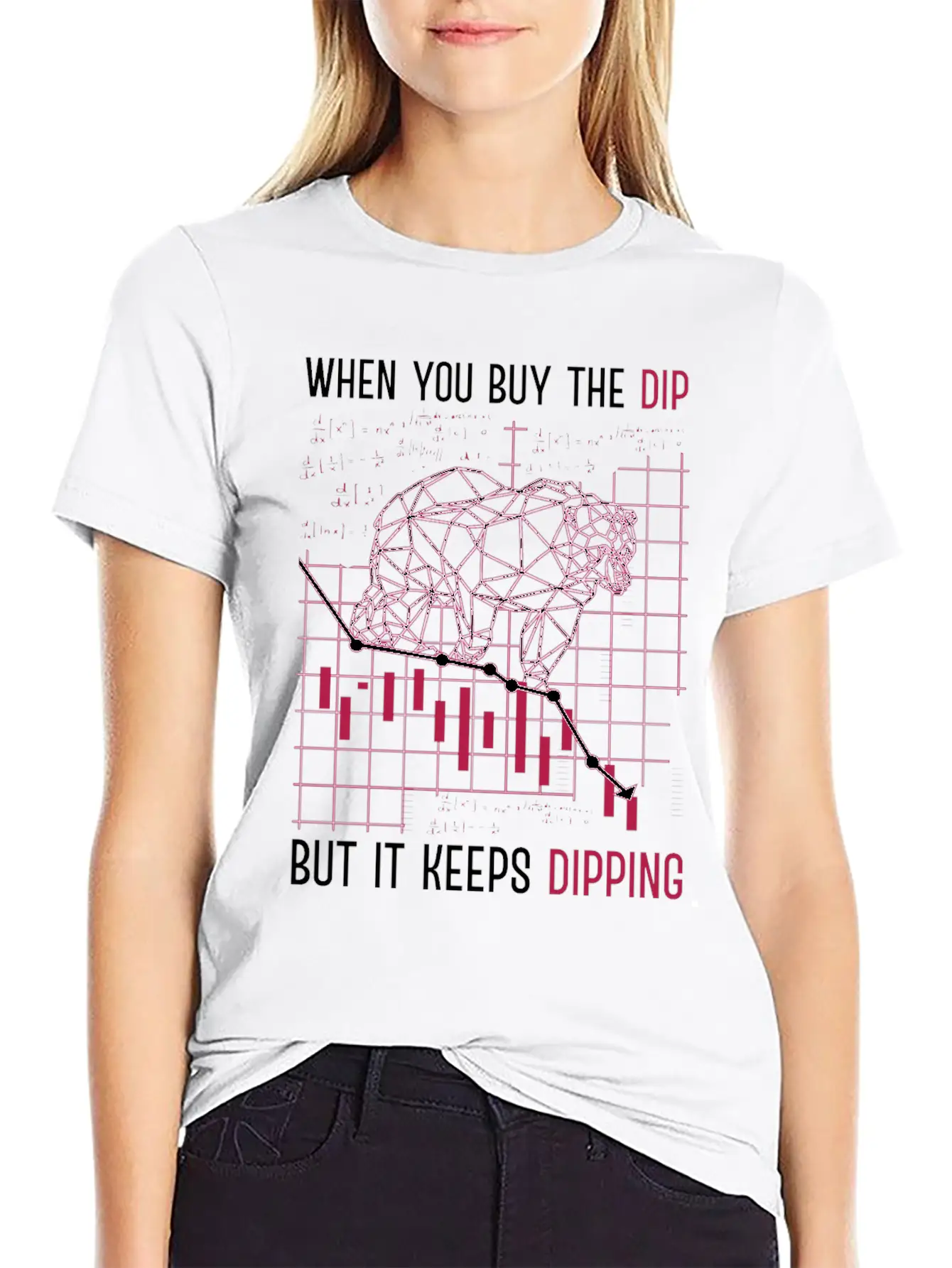 When You Buy The Dip But It Keep Dipping Stock Exc Lightweight Cotton T-Shirt – Daily Comfort Graphic Shirt