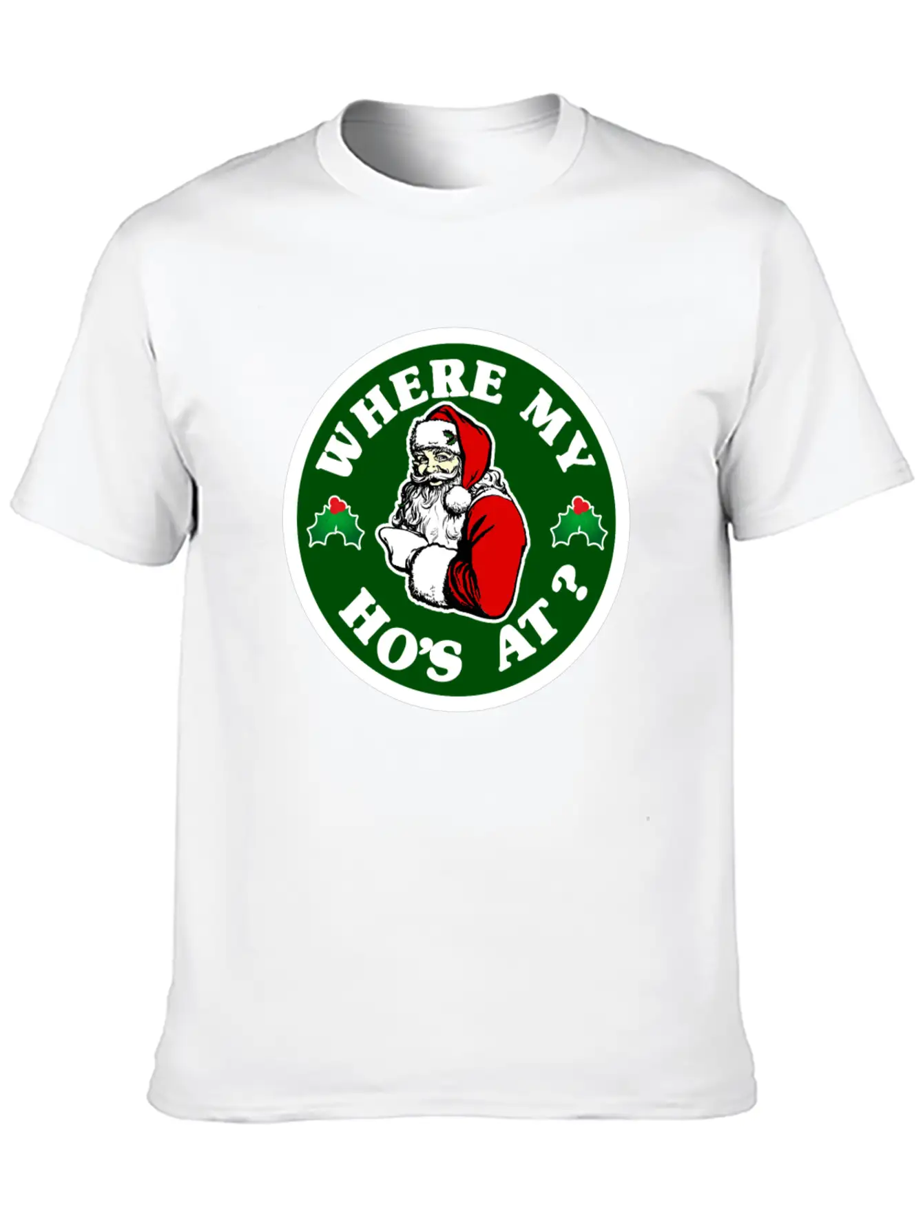 Where My Hos At ? Lightweight Cotton T-Shirt – Daily Comfort Graphic Shirt