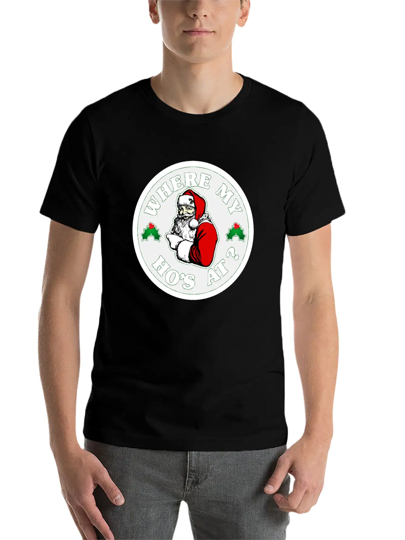 Where My Hos At ? Lightweight Cotton T-Shirt – Daily Comfort Graphic Shirt