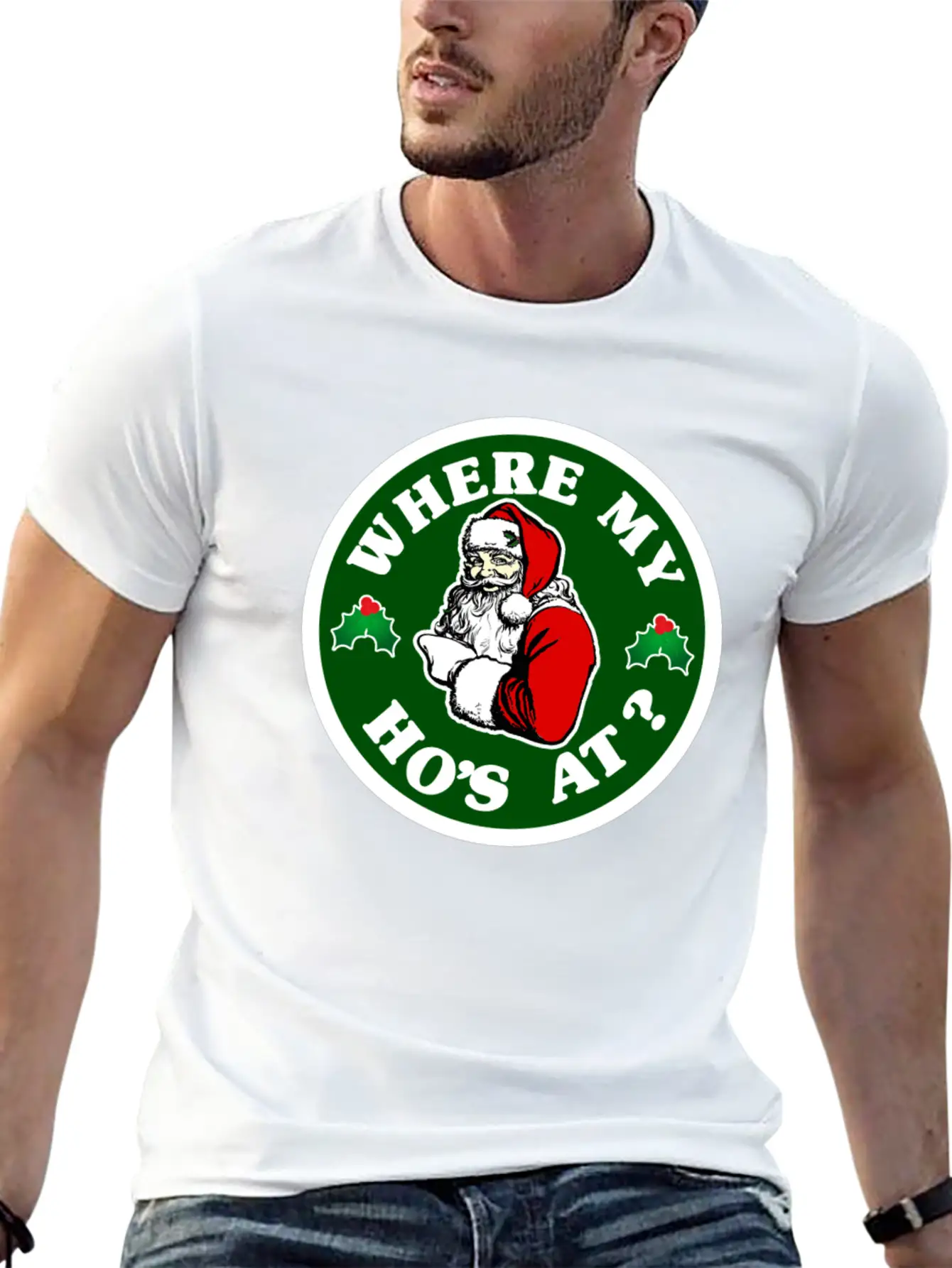 Where My Hos At ? Lightweight Cotton T-Shirt – Daily Comfort Graphic Shirt