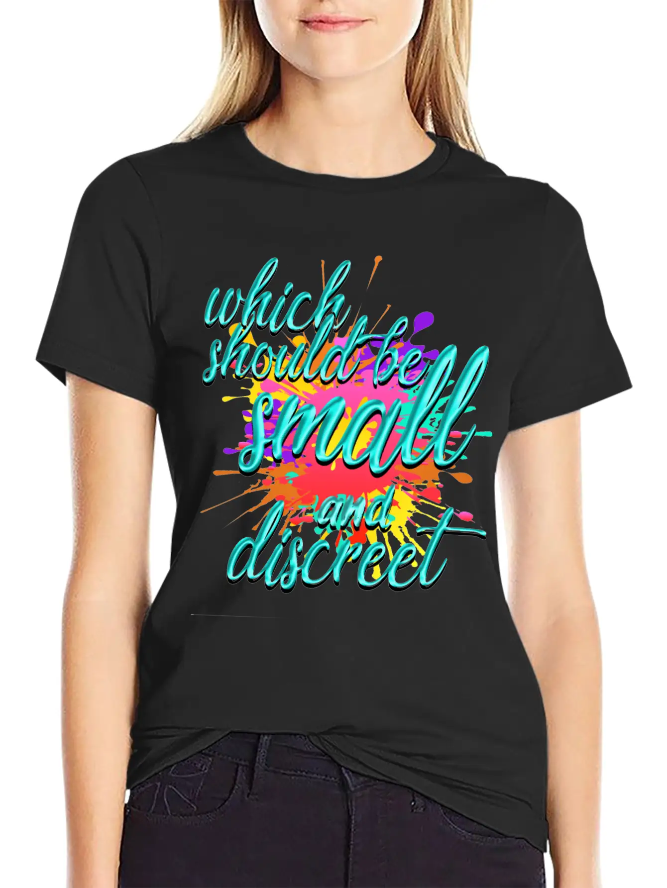 Which Should Be Small And Discreet Unisex Casual T-Shirt – Clean Design For Daily Comfort