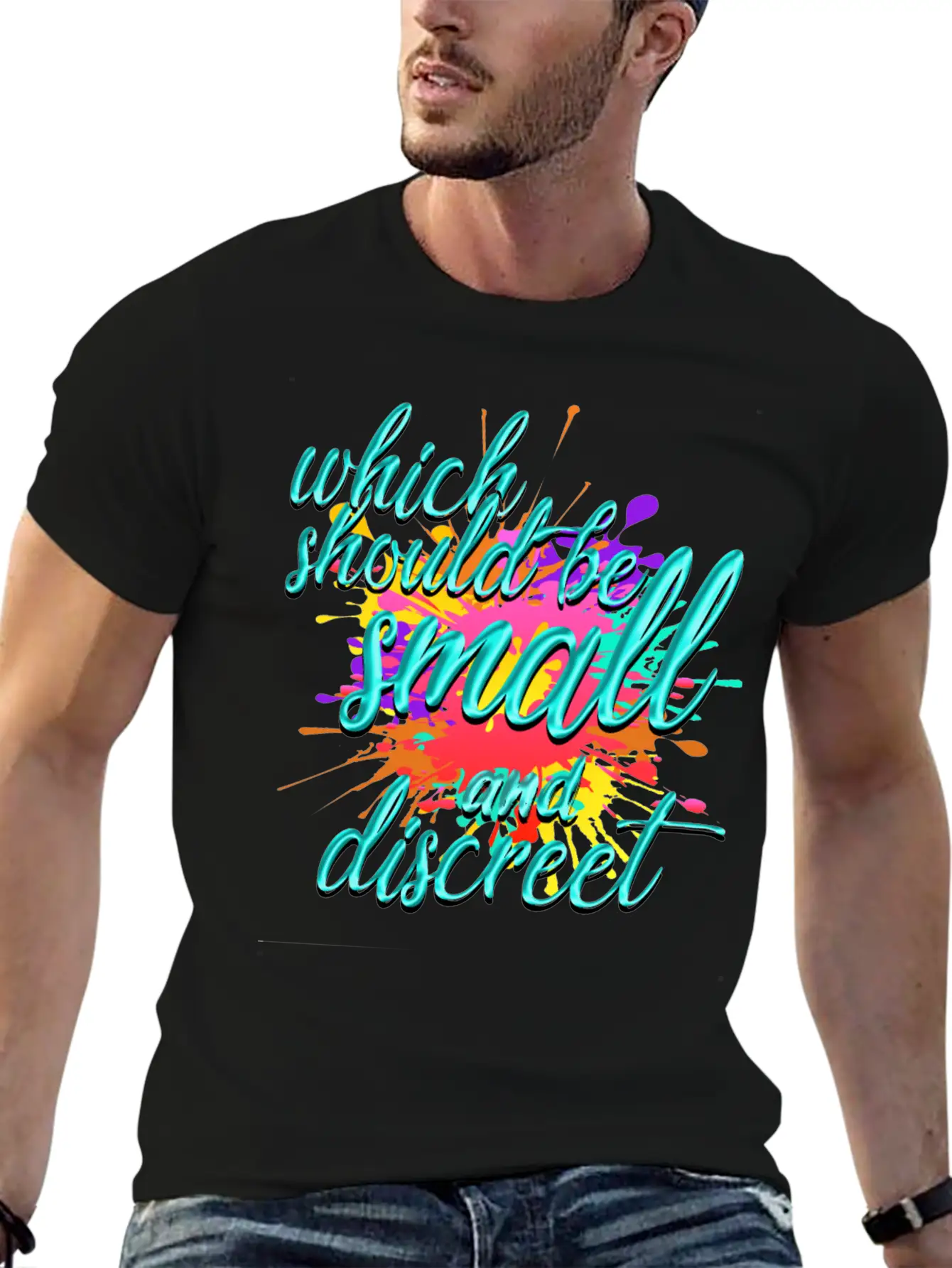 Which Should Be Small And Discreet Unisex Casual T-Shirt – Clean Design For Daily Comfort
