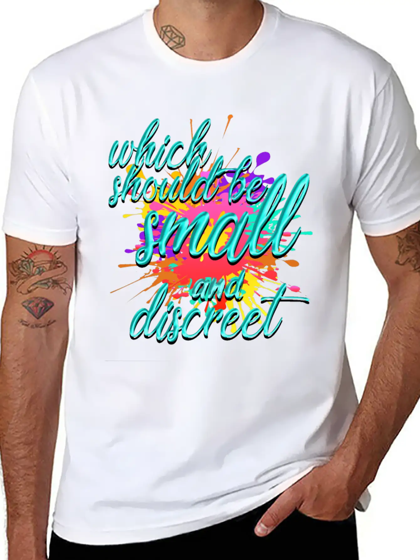 Which Should Be Small And Discreet Unisex Casual T-Shirt – Clean Design For Daily Comfort