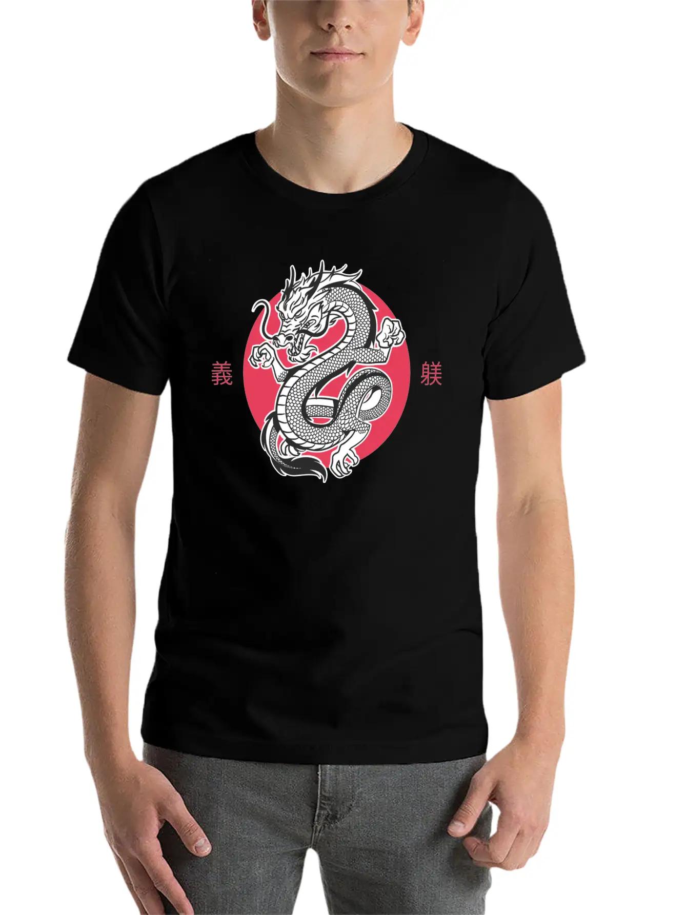 White Dragon Lightweight Cotton T-Shirt – Daily Comfort Graphic Shirt