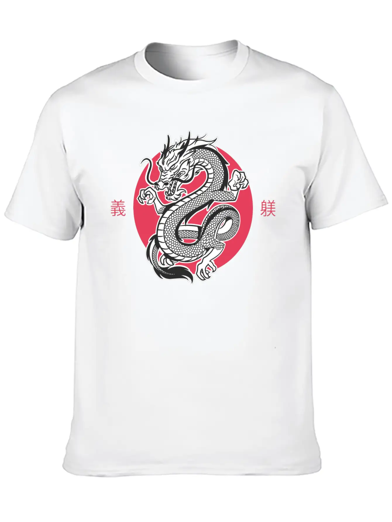 White Dragon Lightweight Cotton T-Shirt – Daily Comfort Graphic Shirt