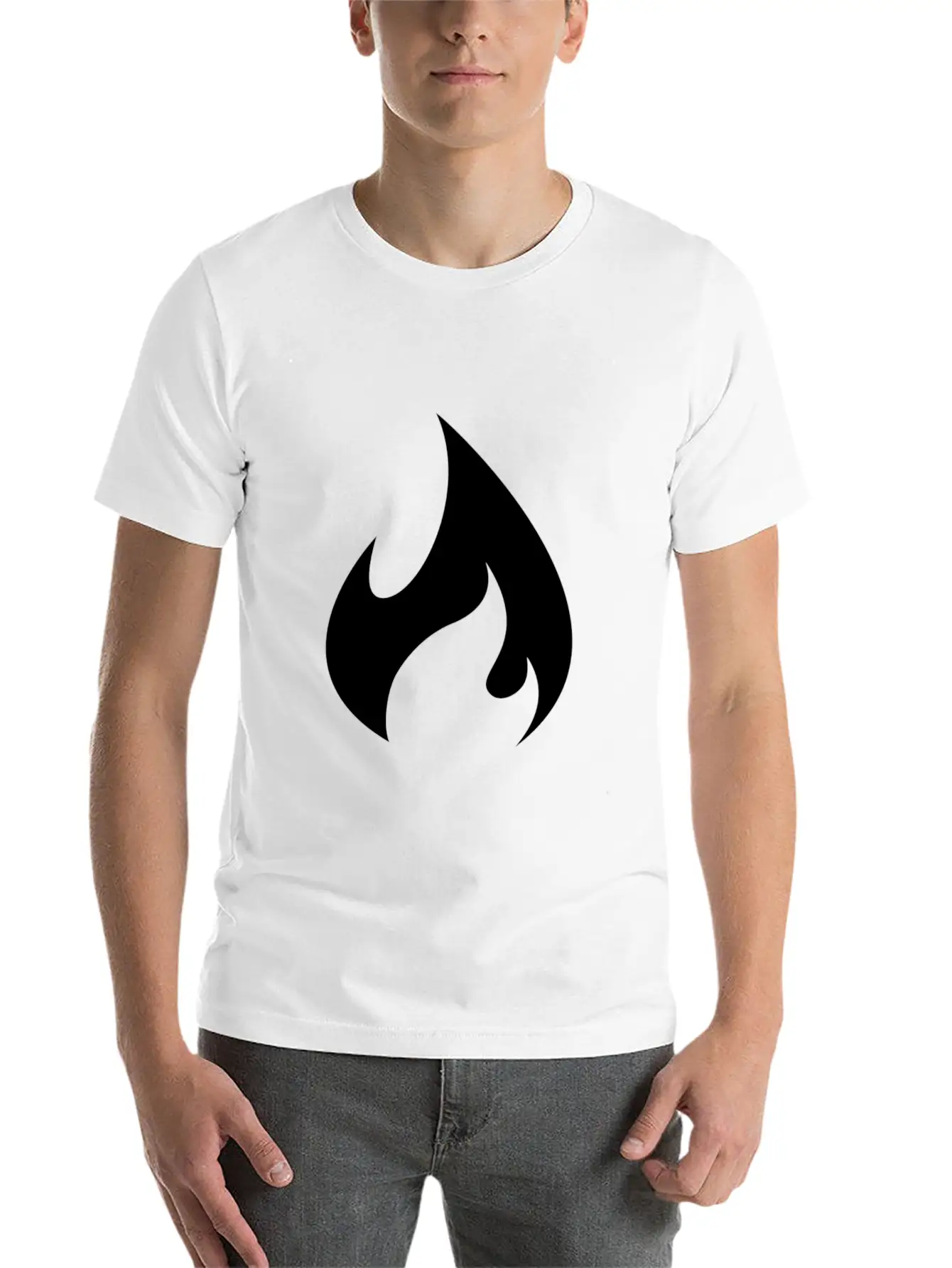 White Flame Stylish Everyday T-Shirt – Unisex Basic Cotton Tee