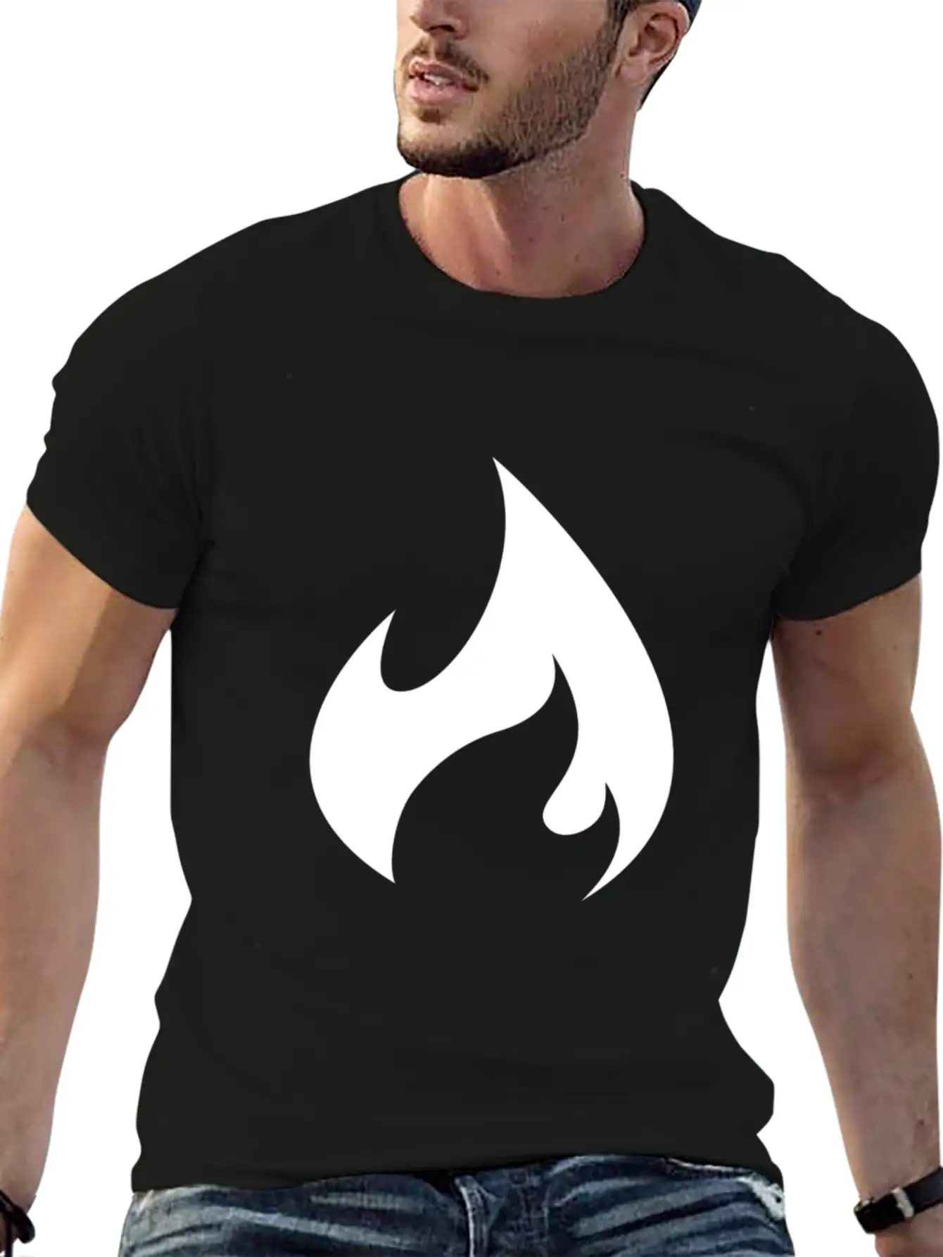 White Flame Stylish Everyday T-Shirt – Unisex Basic Cotton Tee