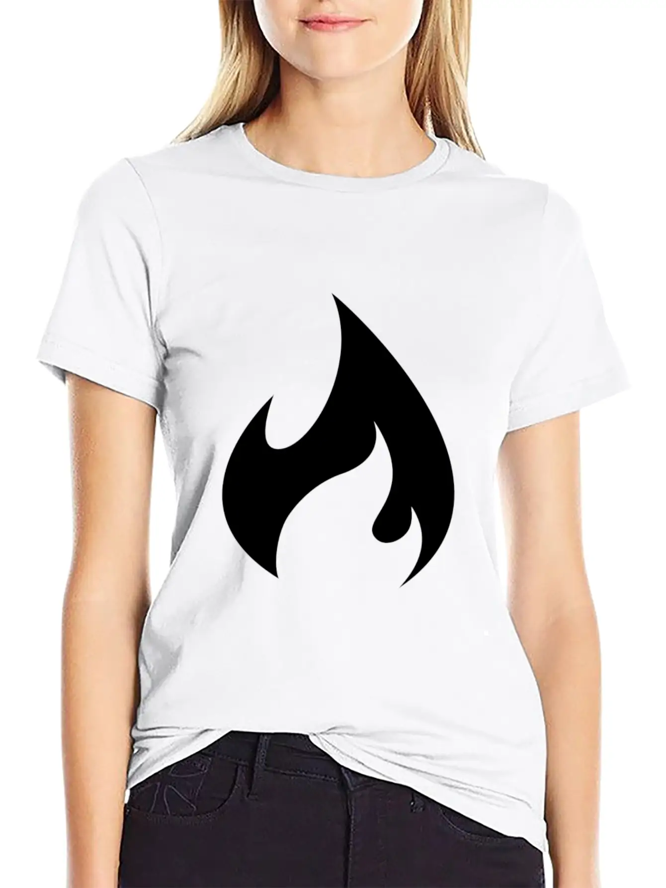 White Flame Stylish Everyday T-Shirt – Unisex Basic Cotton Tee