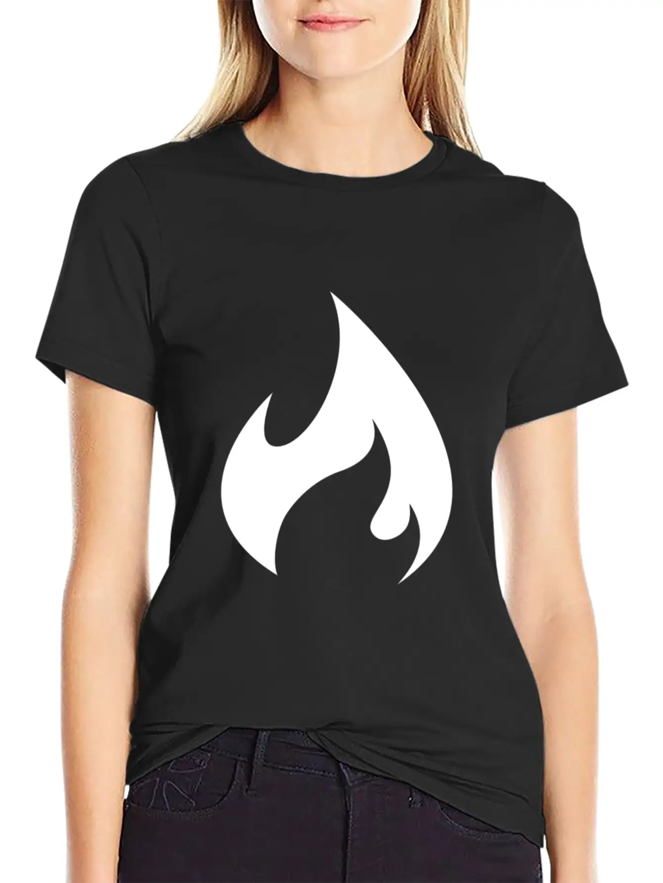 White Flame Stylish Everyday T-Shirt – Unisex Basic Cotton Tee