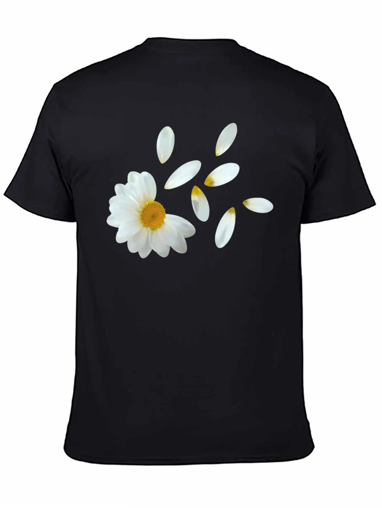 White Flower Design Unisex Casual T-Shirt – Clean Design For Daily Comfort