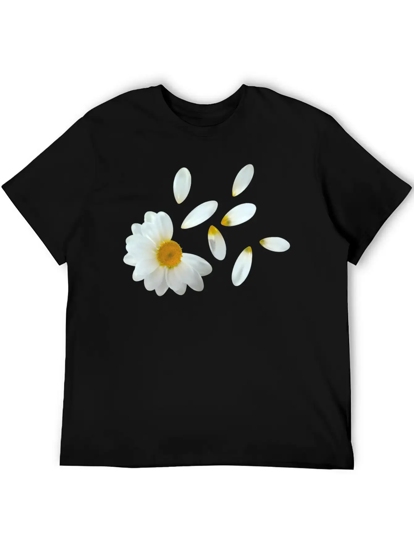 White Flower Design Unisex Casual T-Shirt – Clean Design For Daily Comfort