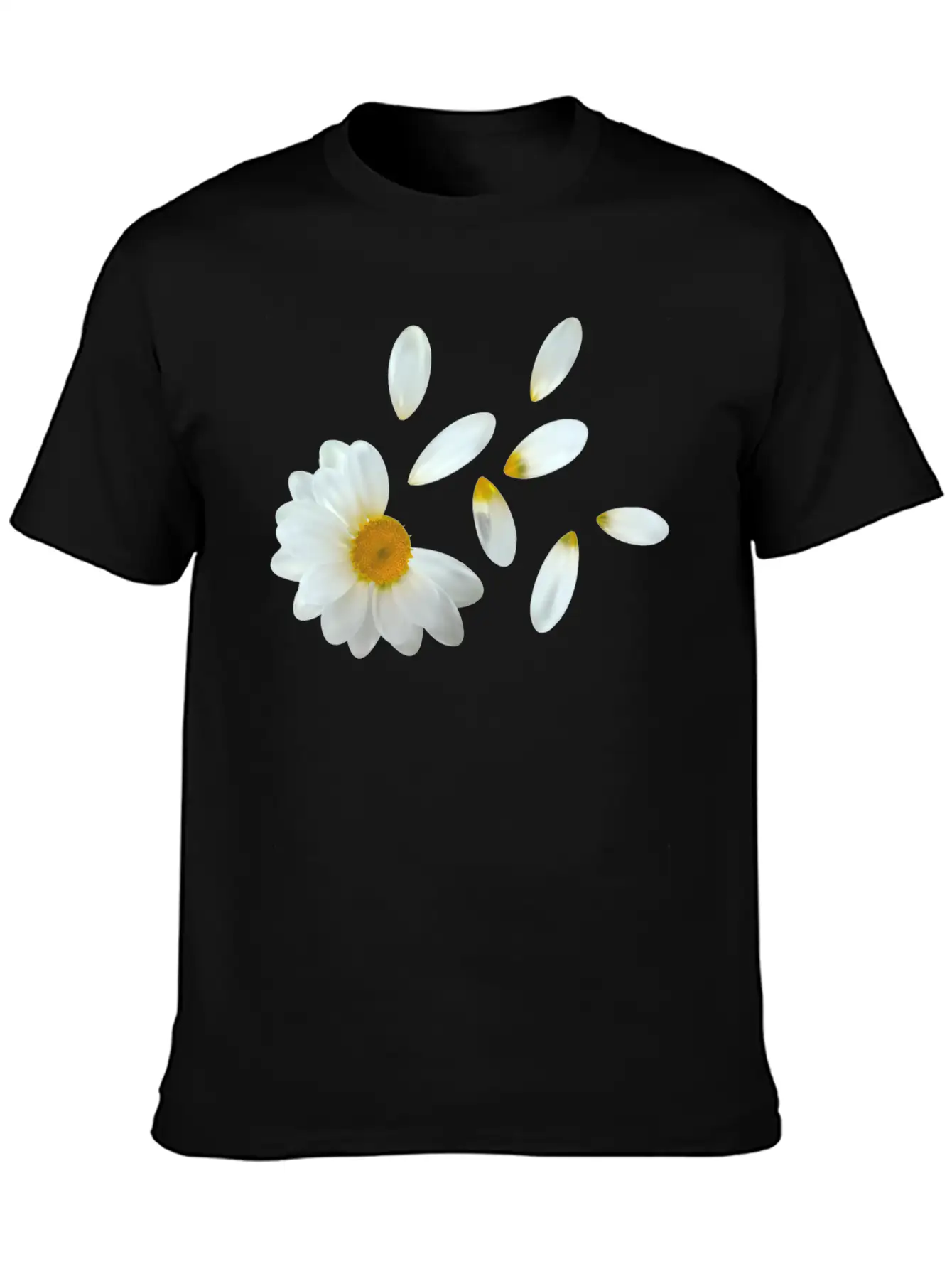 White Flower Design Unisex Casual T-Shirt – Clean Design For Daily Comfort