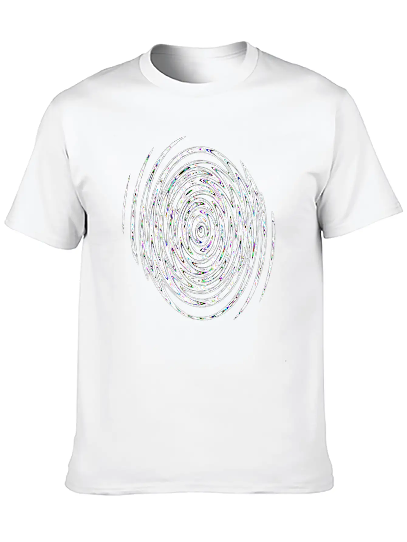 White Neon Vertebra Lightweight Cotton T-Shirt – Daily Comfort Graphic Shirt
