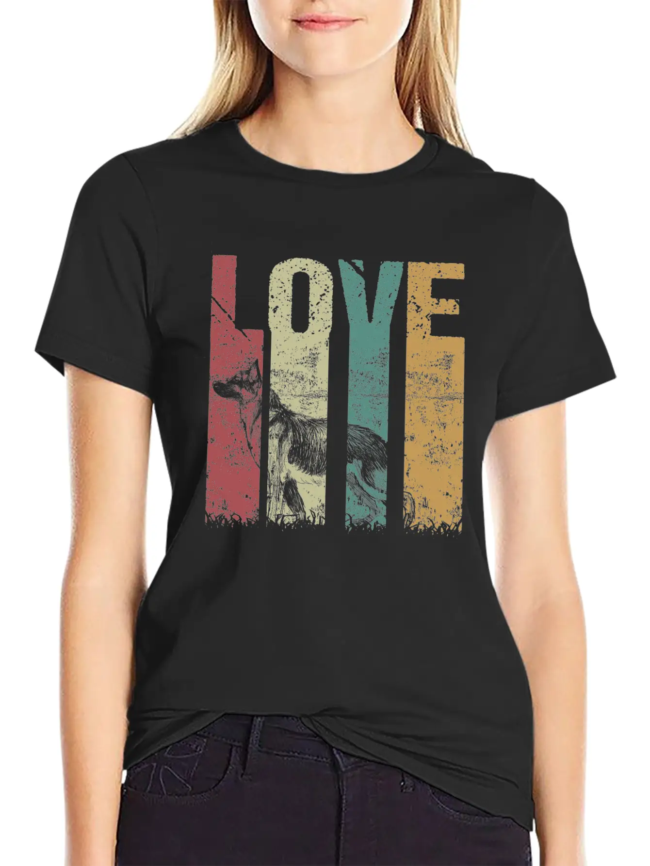 White Swiss Shepherd Love Vintage Modern Fit Casual T-Shirt ��� Clean And Versatile Design